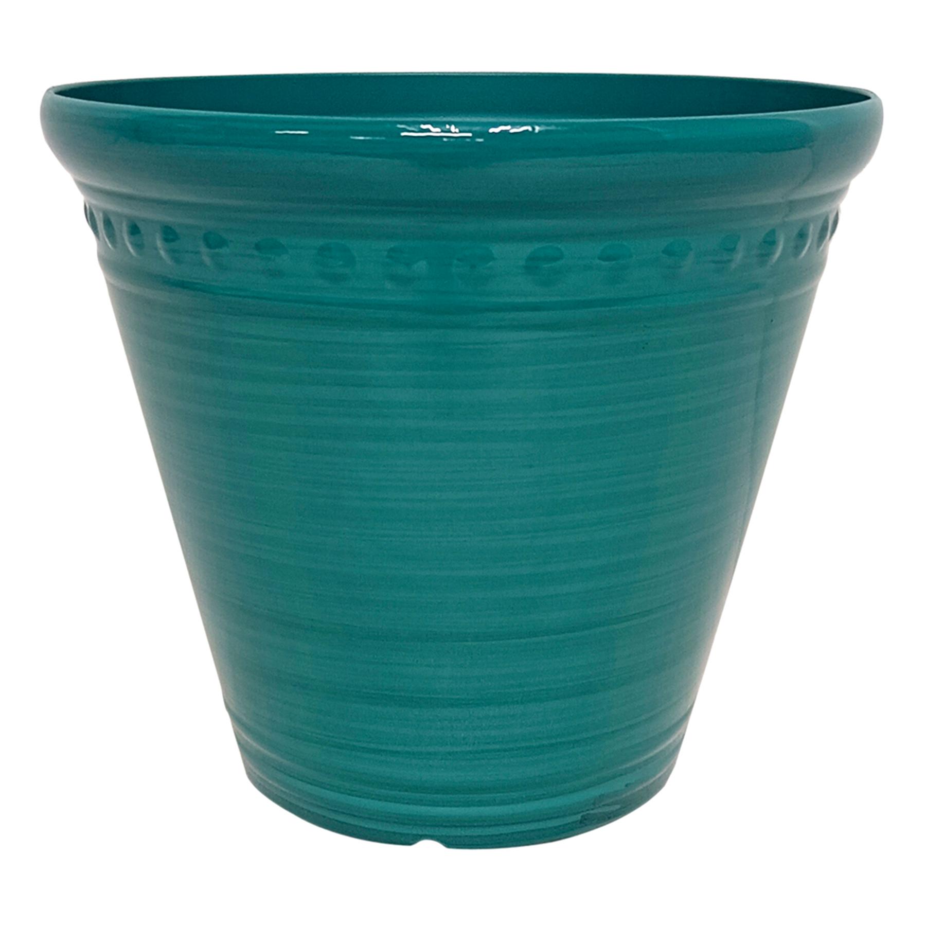 Aqua Blue Pearl Outdoor Planter, 7"
