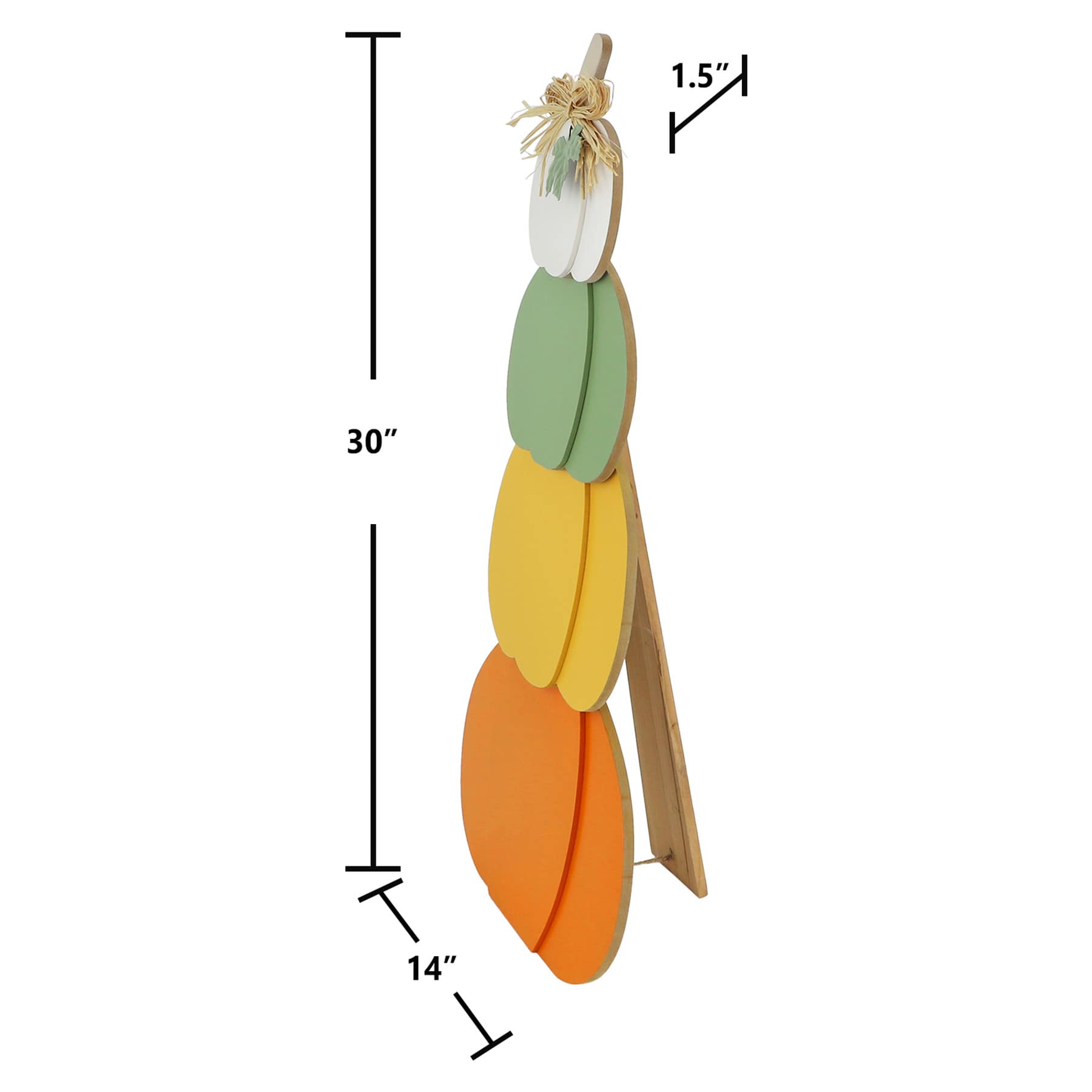 Homespun Harvest Stacked Pumpkin Leaner, 30"