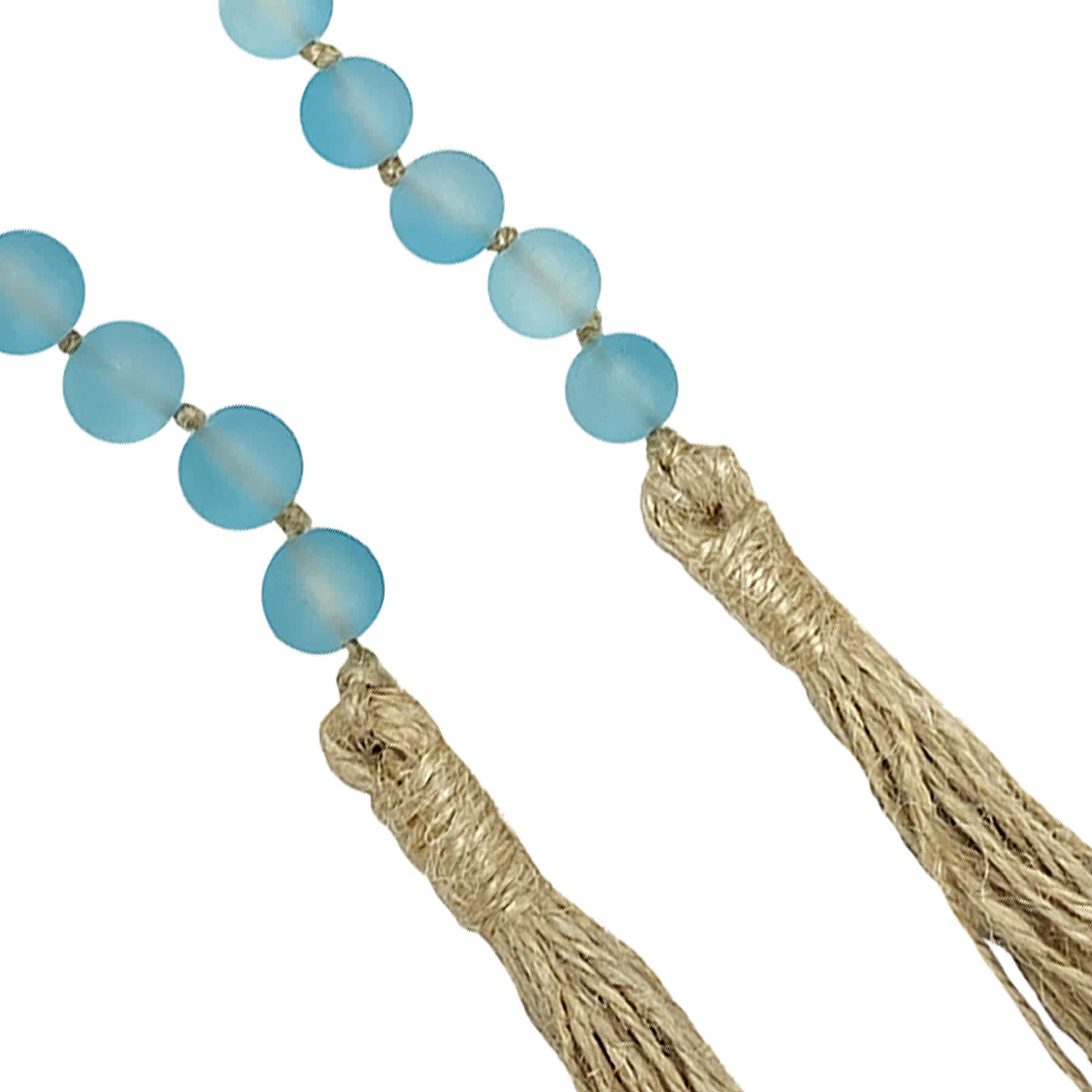 Blue Glass Bead Garland, 30"
