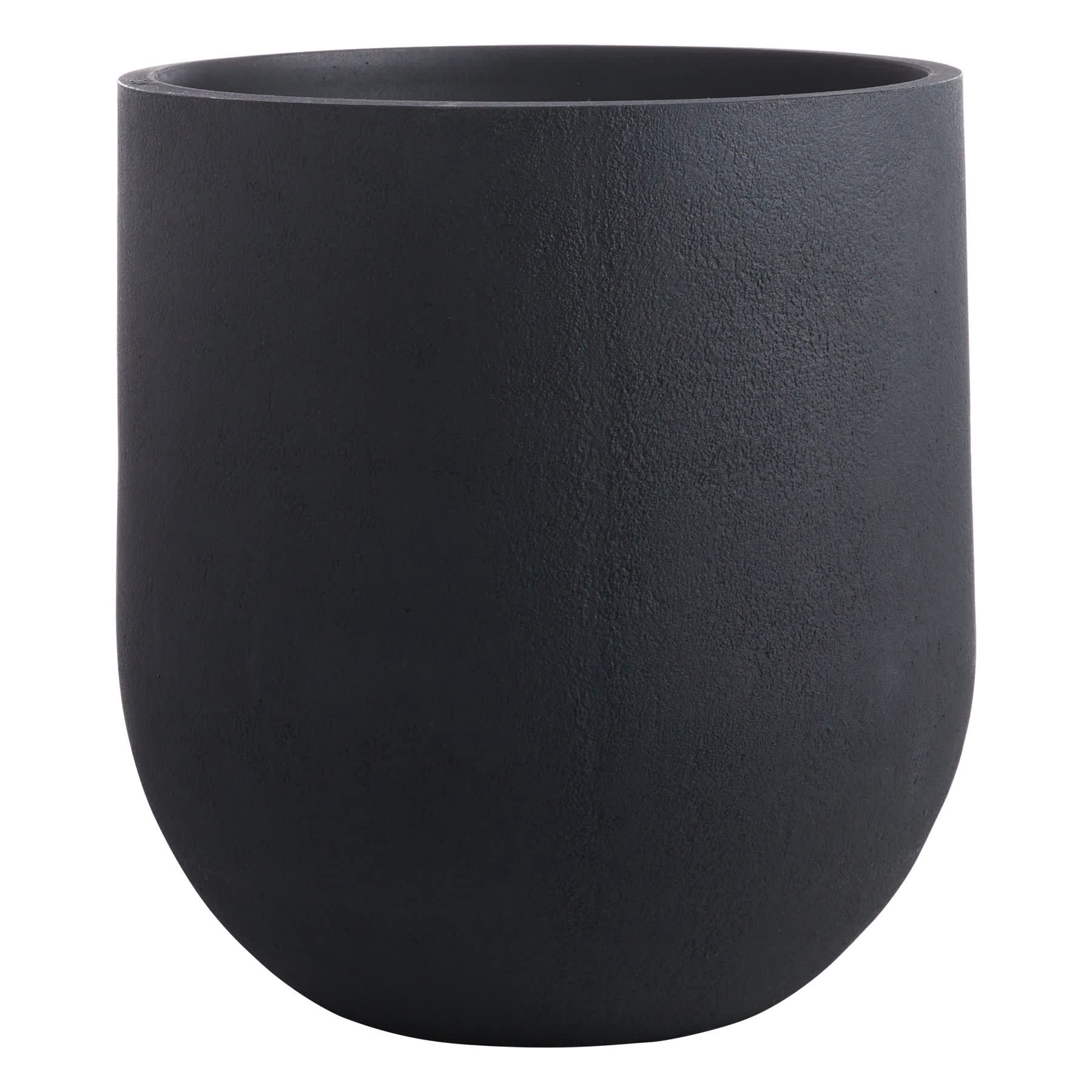 Japi Black Lead Rustic Cask Outdoor Planter, Large