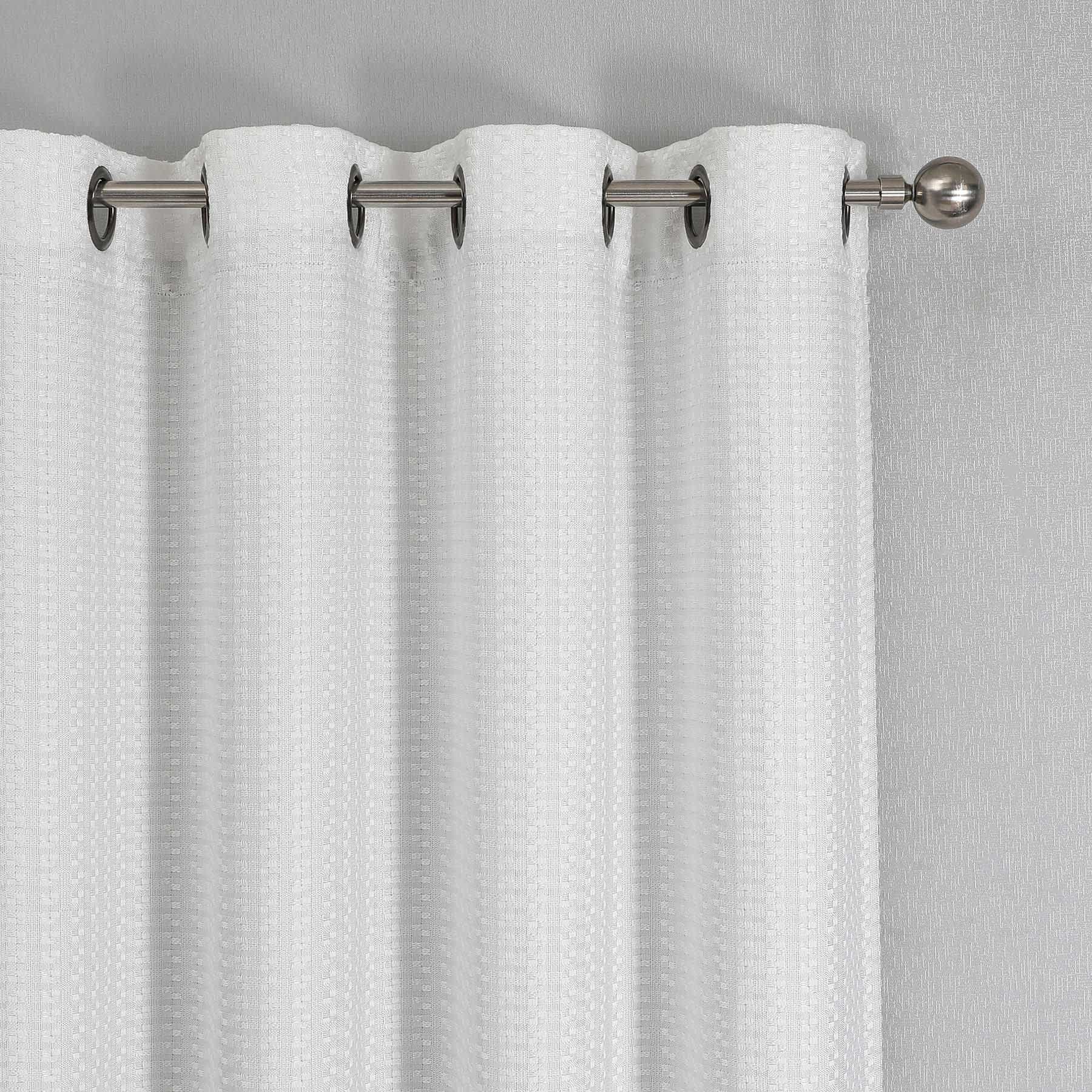 Sun Shield White Blackout Grommet Curtain Panel, 84"