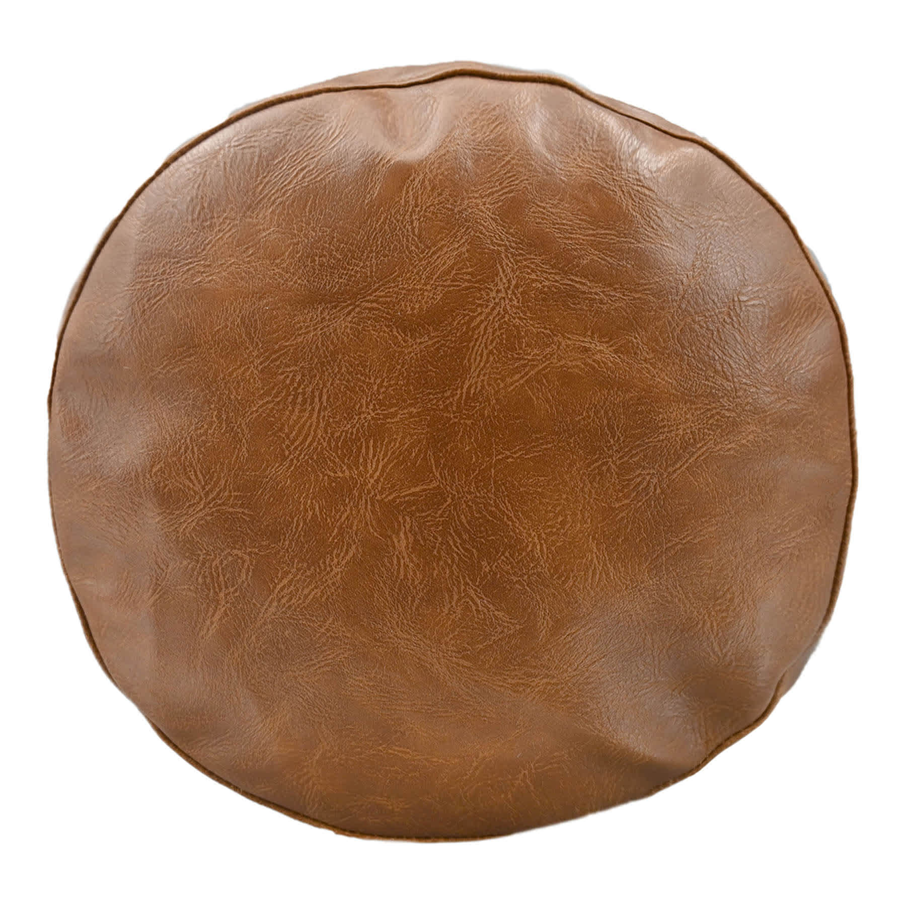 Crosby St. Brown Faux Leather Bolster Pillow