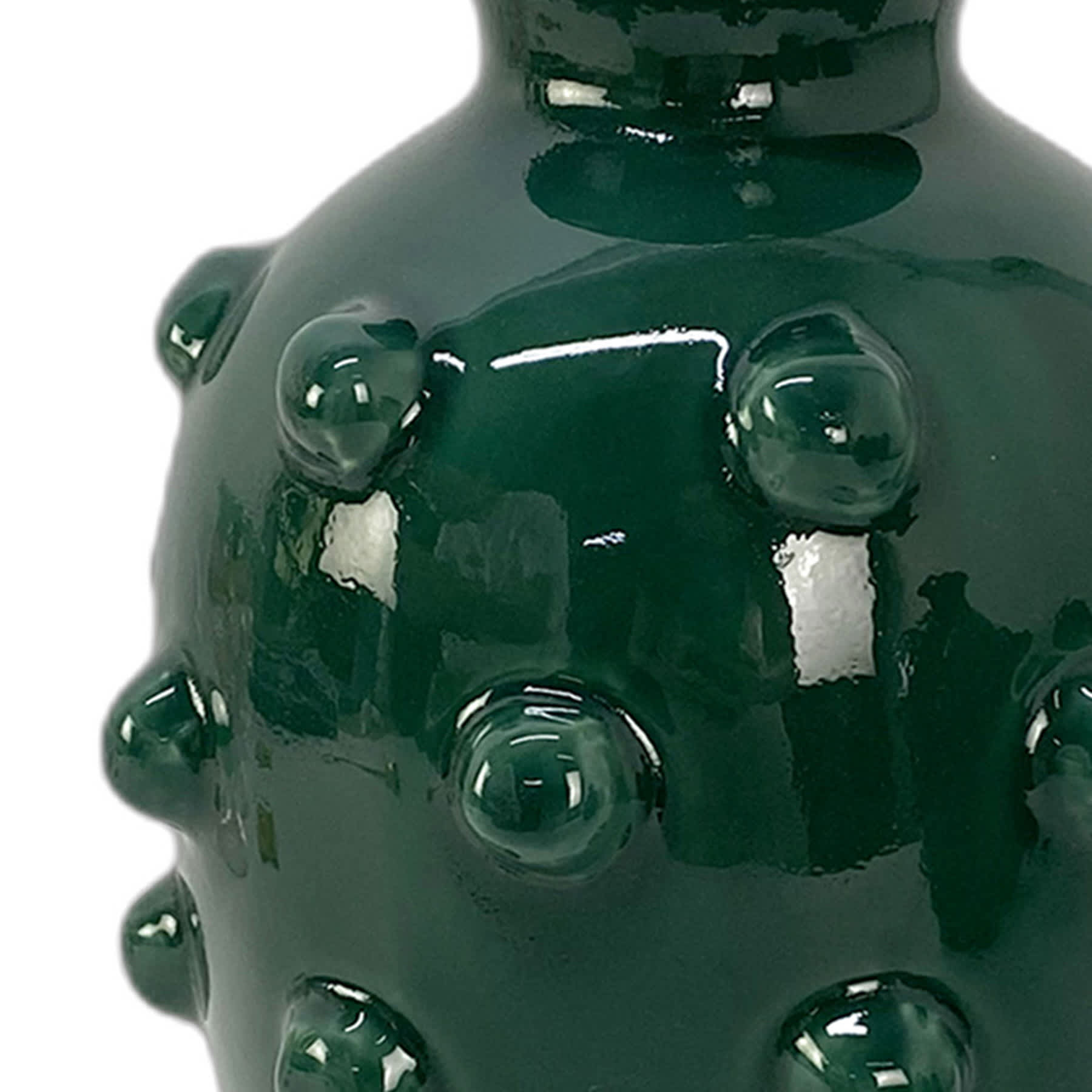 Found & Fable Green Bubble Ceramic Vase, 10.5"