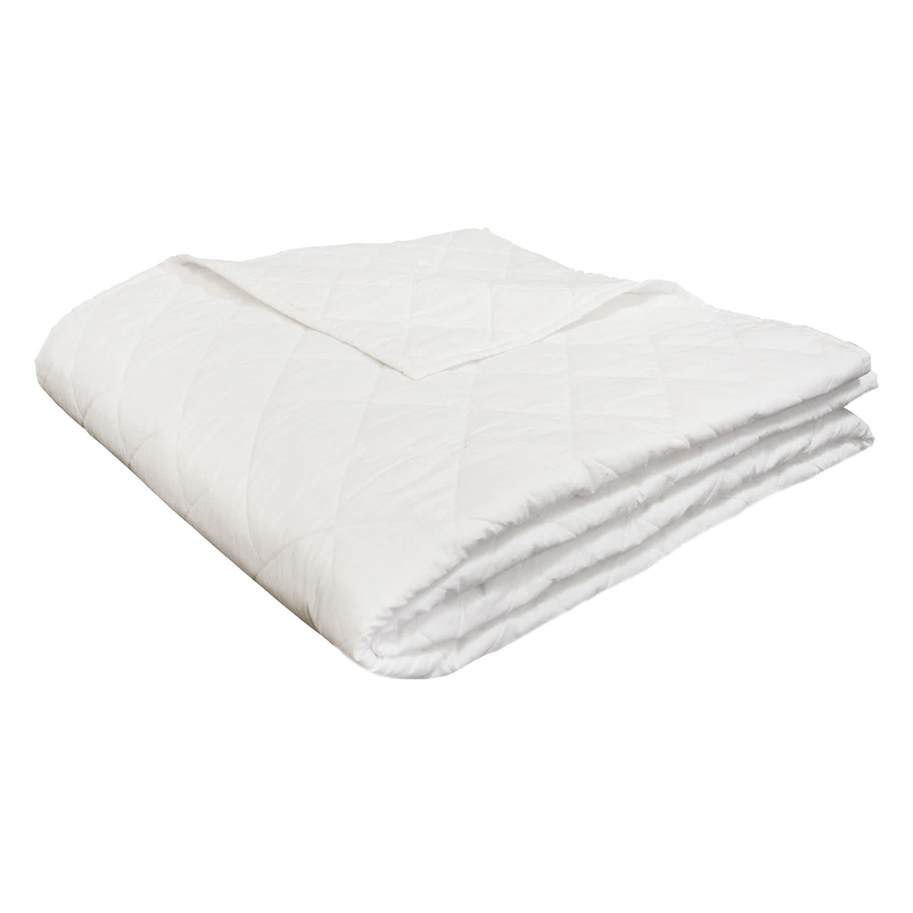 Providence 3-Piece White Cotton Percale Quilt Set, King
