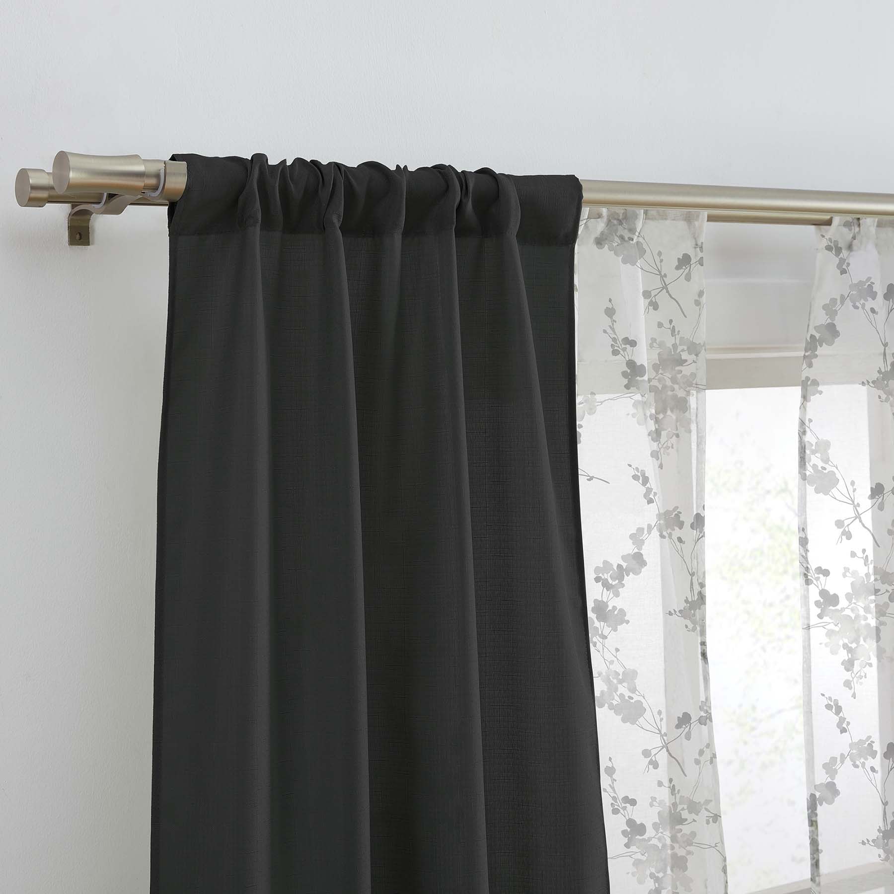 4-Pack Ryder & Greenwood Black Light Filtering Curtain Panels, 84"