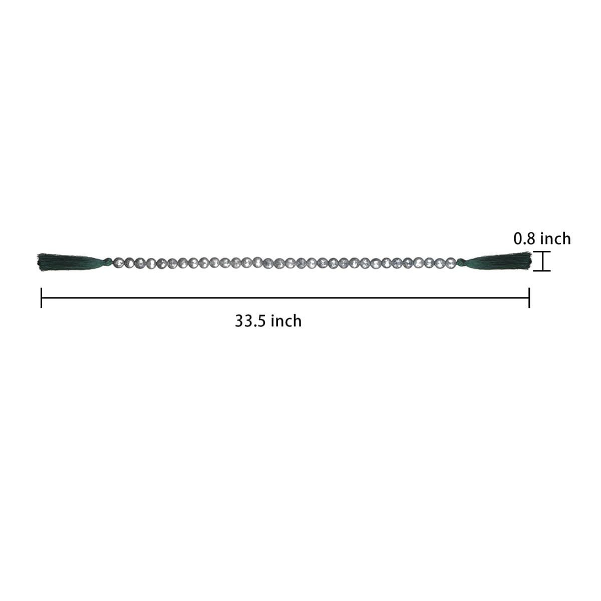 Found & Fable Silver Wood Garland, 31.5"