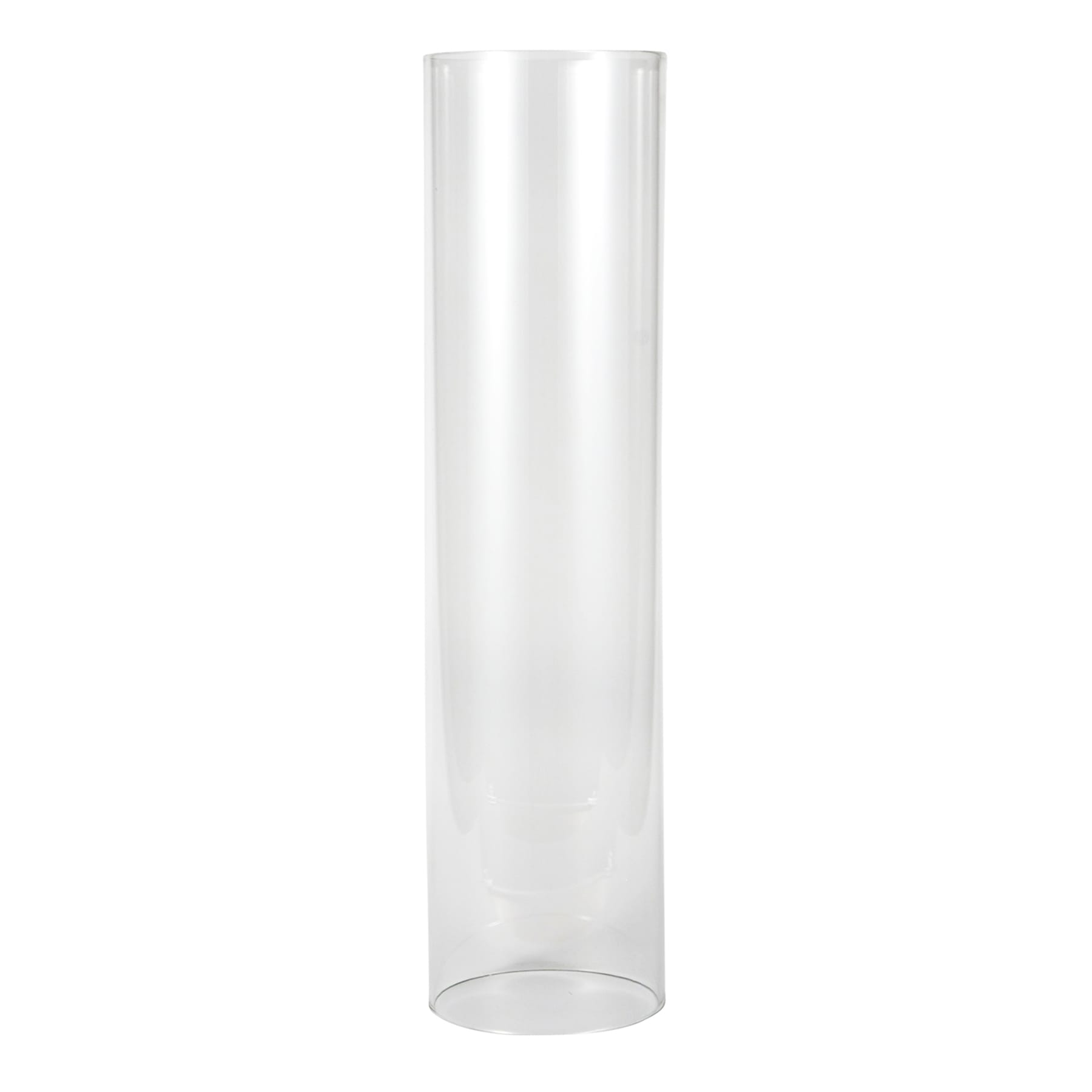 Clear Glass Open Ended Hurricane, 16"
