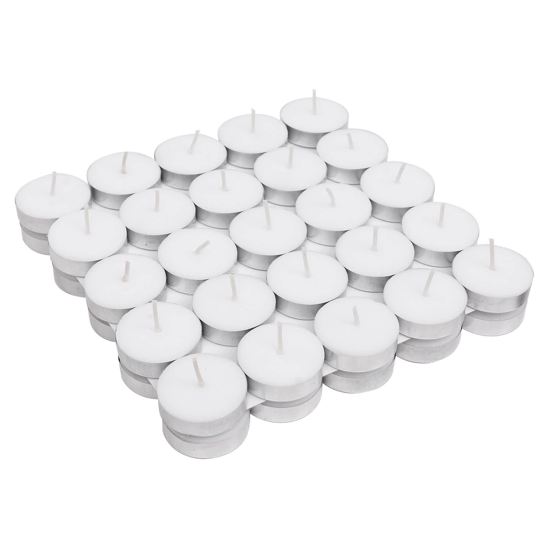 50-Pack White Unscented Tealight Candles
