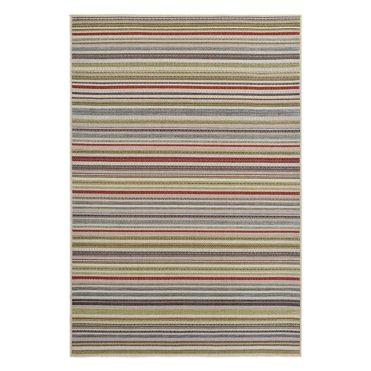 (E531) Magic Multicolor Striped Outdoor Accent Rug, 3x5