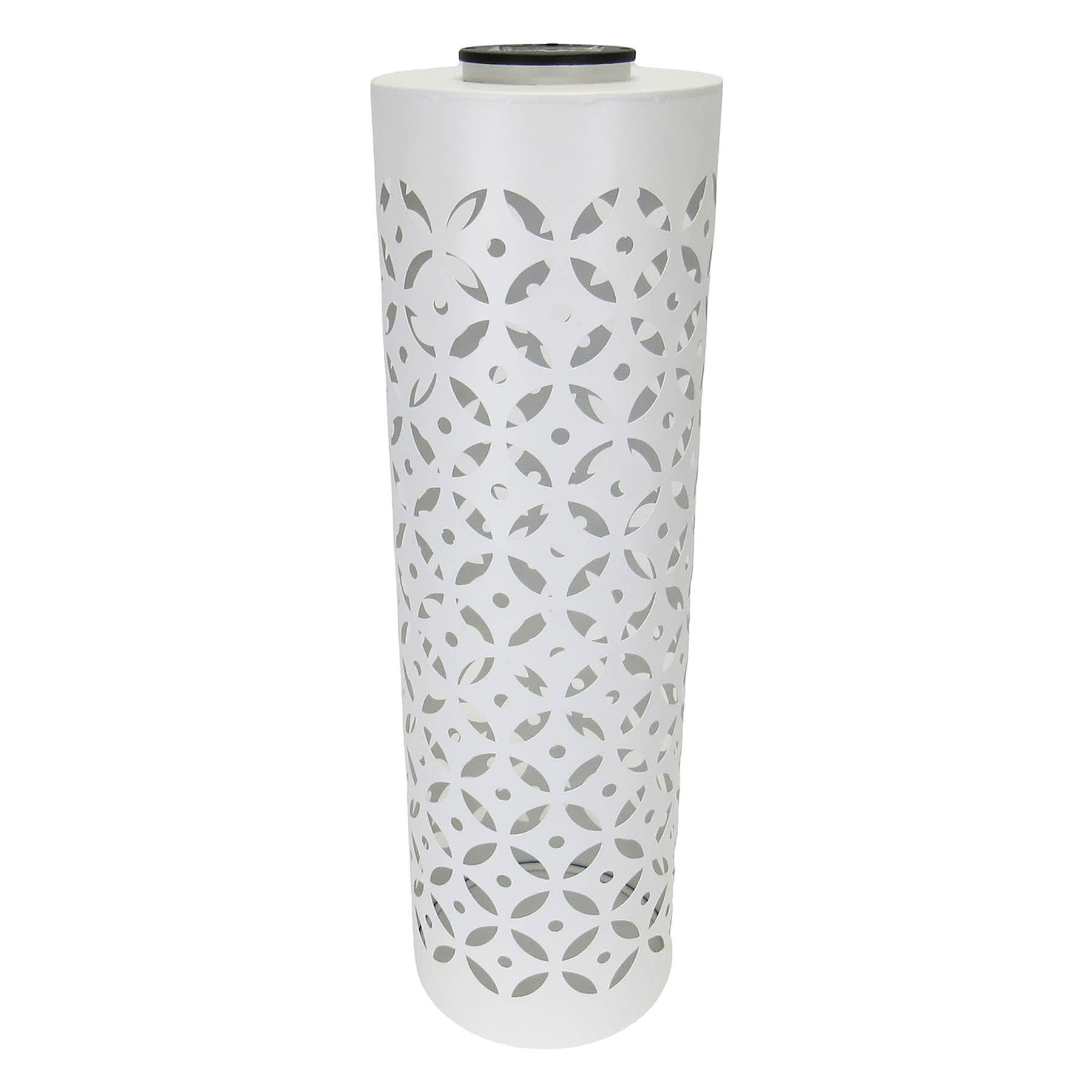 Crosby St. White Metal Outdoor Solar Lantern, 24"