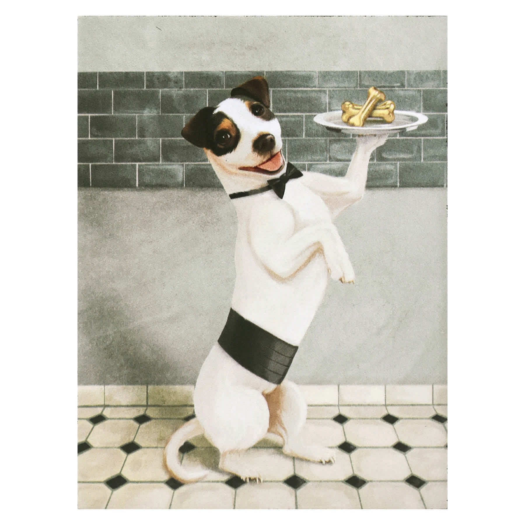 Bone Appetit Dog Art, 6x8