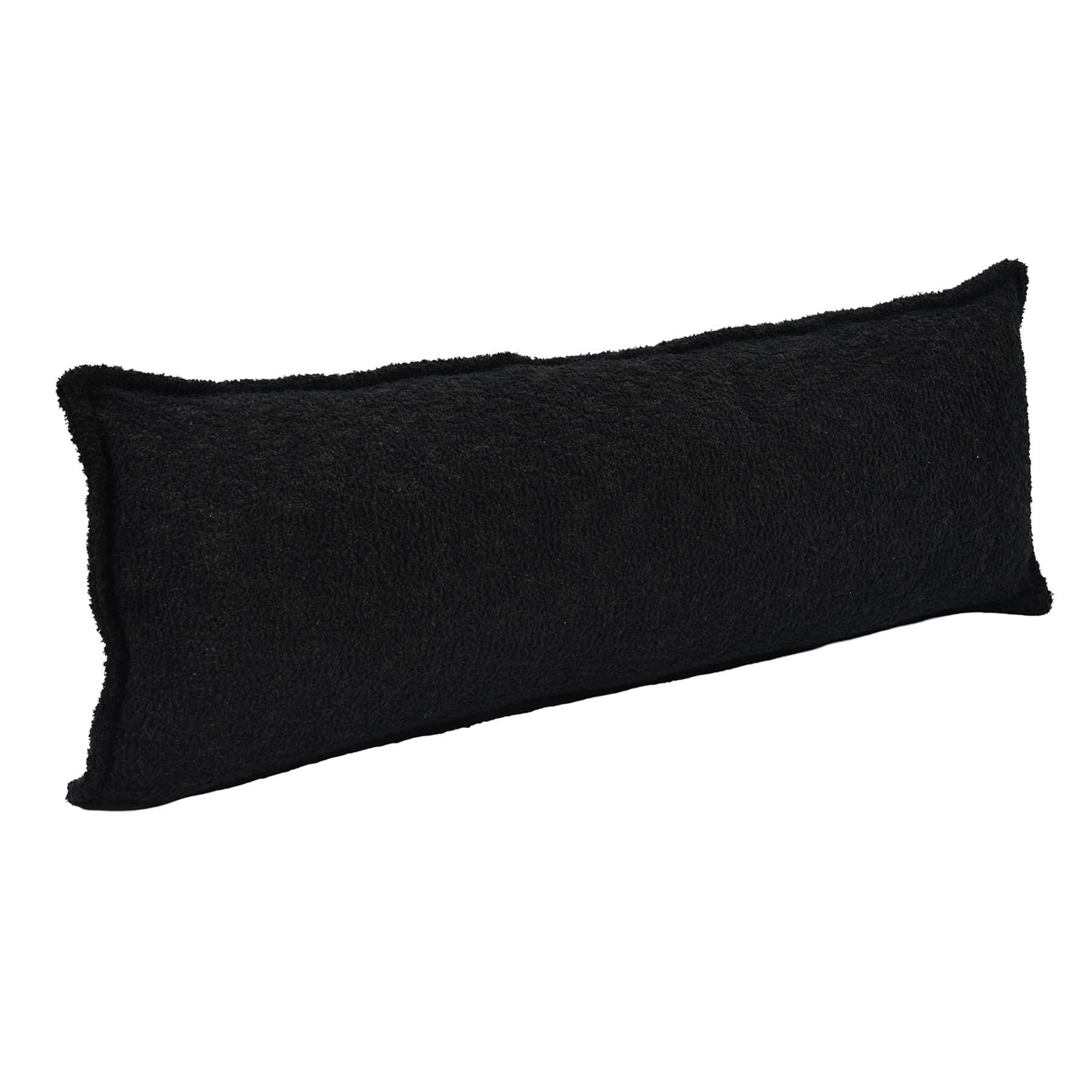 Crosby St. Black Soft Textured Boucle Throw Pillow, 14x36