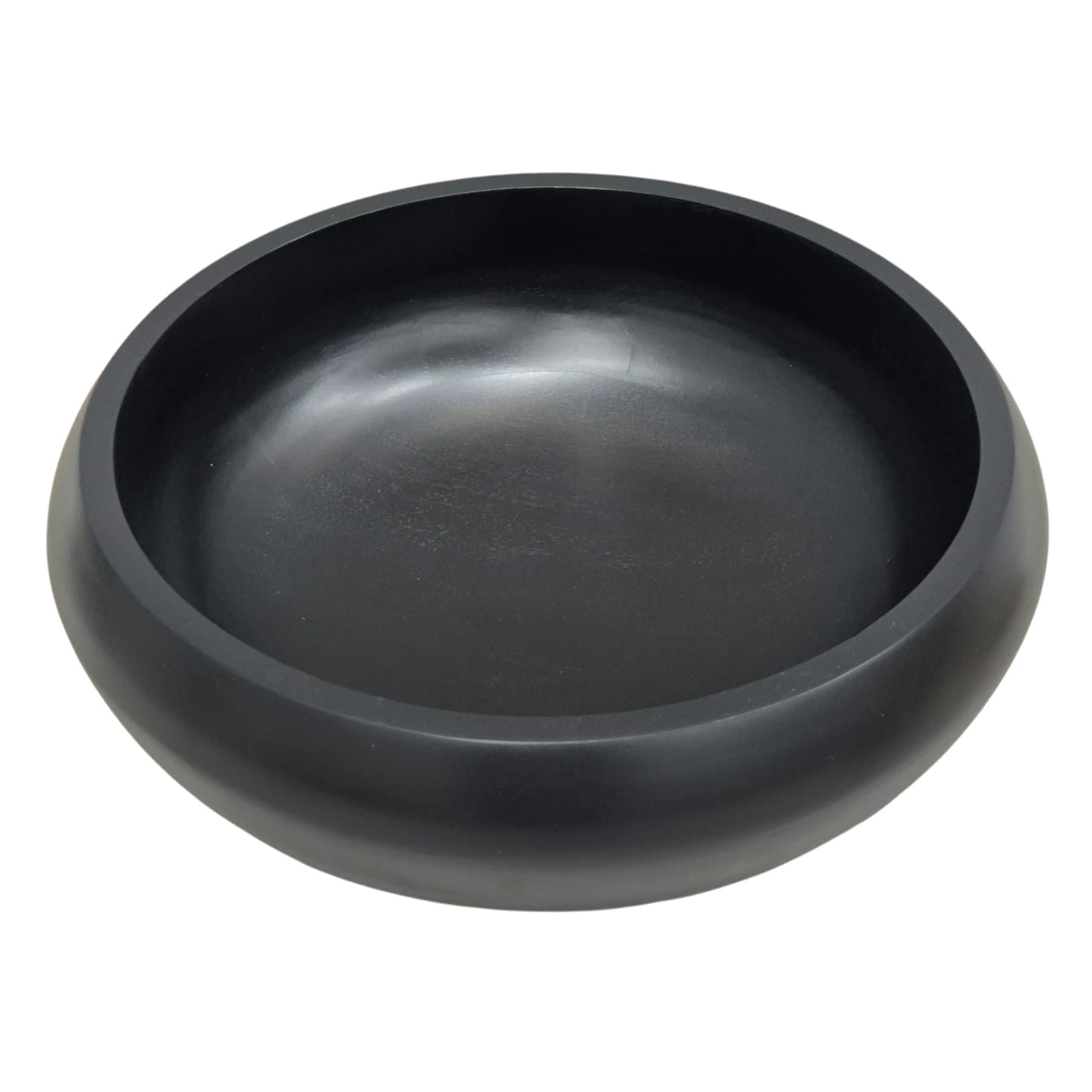 Black Acacia Wood Bowl, 15"