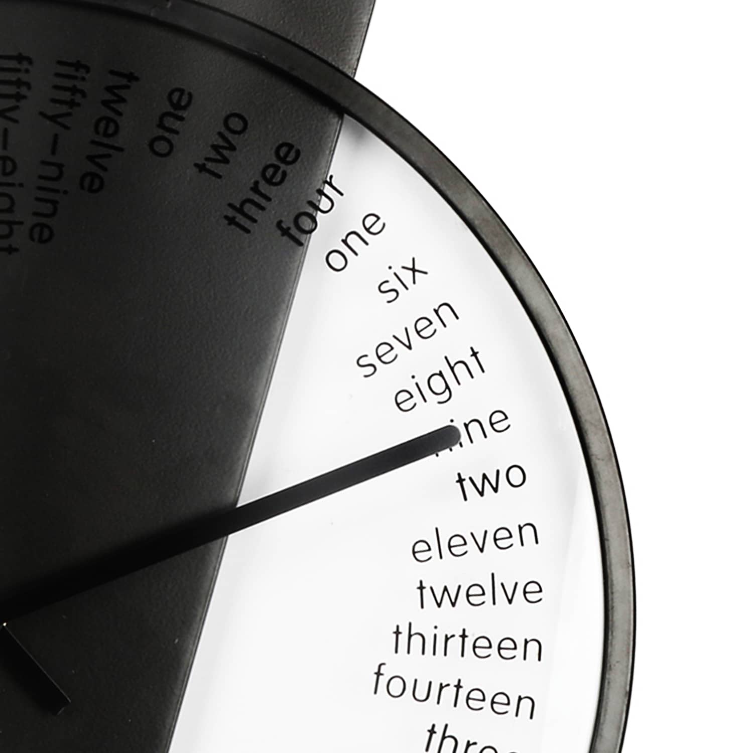 Crosby St. Glass Word Round Wall Clock, 15x19