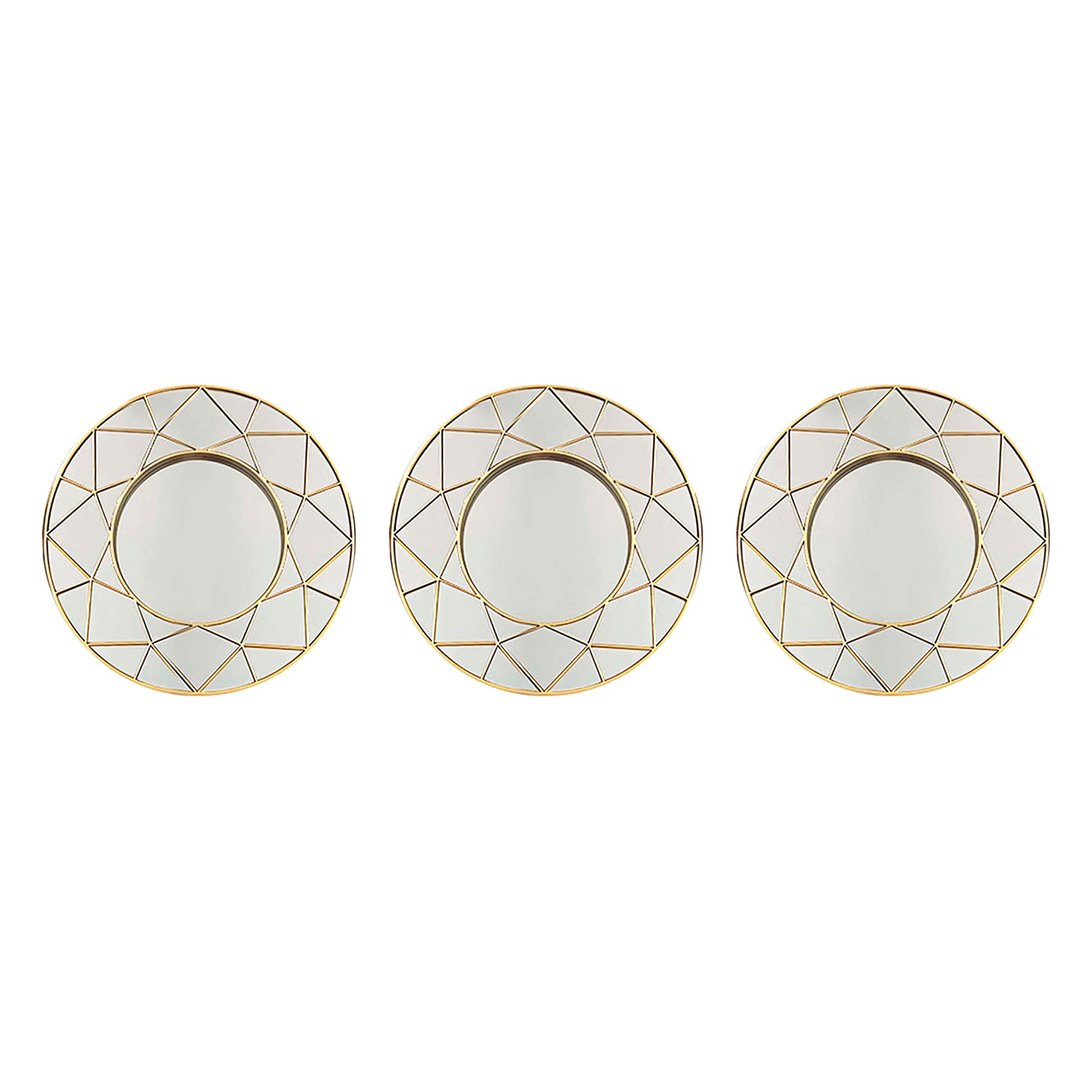 3-Piece Round Wall Mirror Set, 10"
