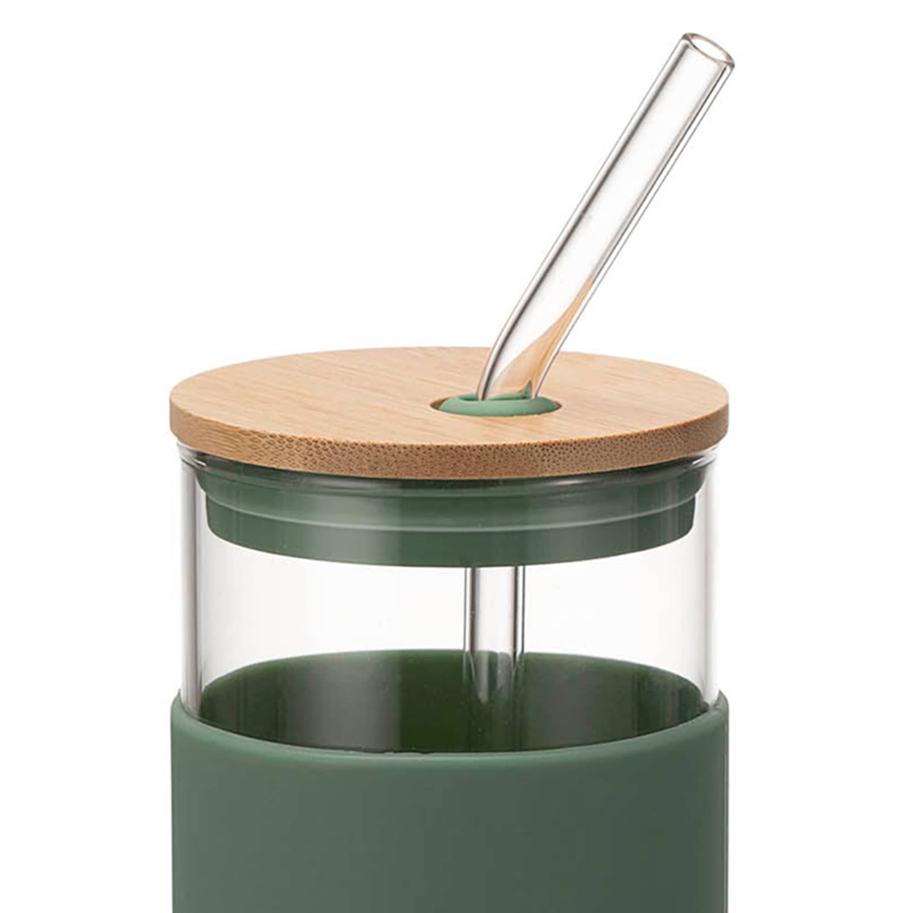 Green Silicone Sleeve Tumbler with Straw, 20oz