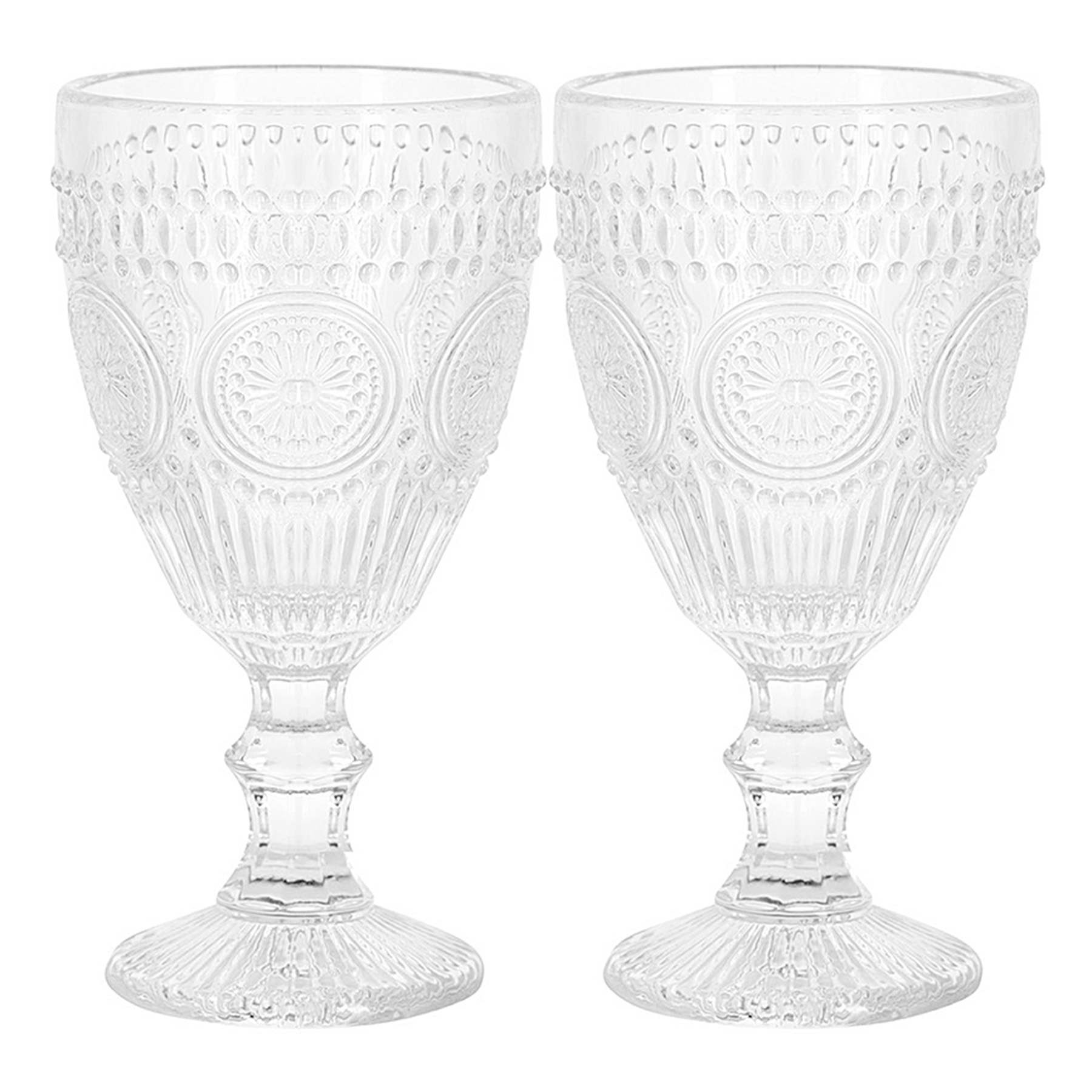 Set of 4 Circa Clear Wine Goblets, 10oz