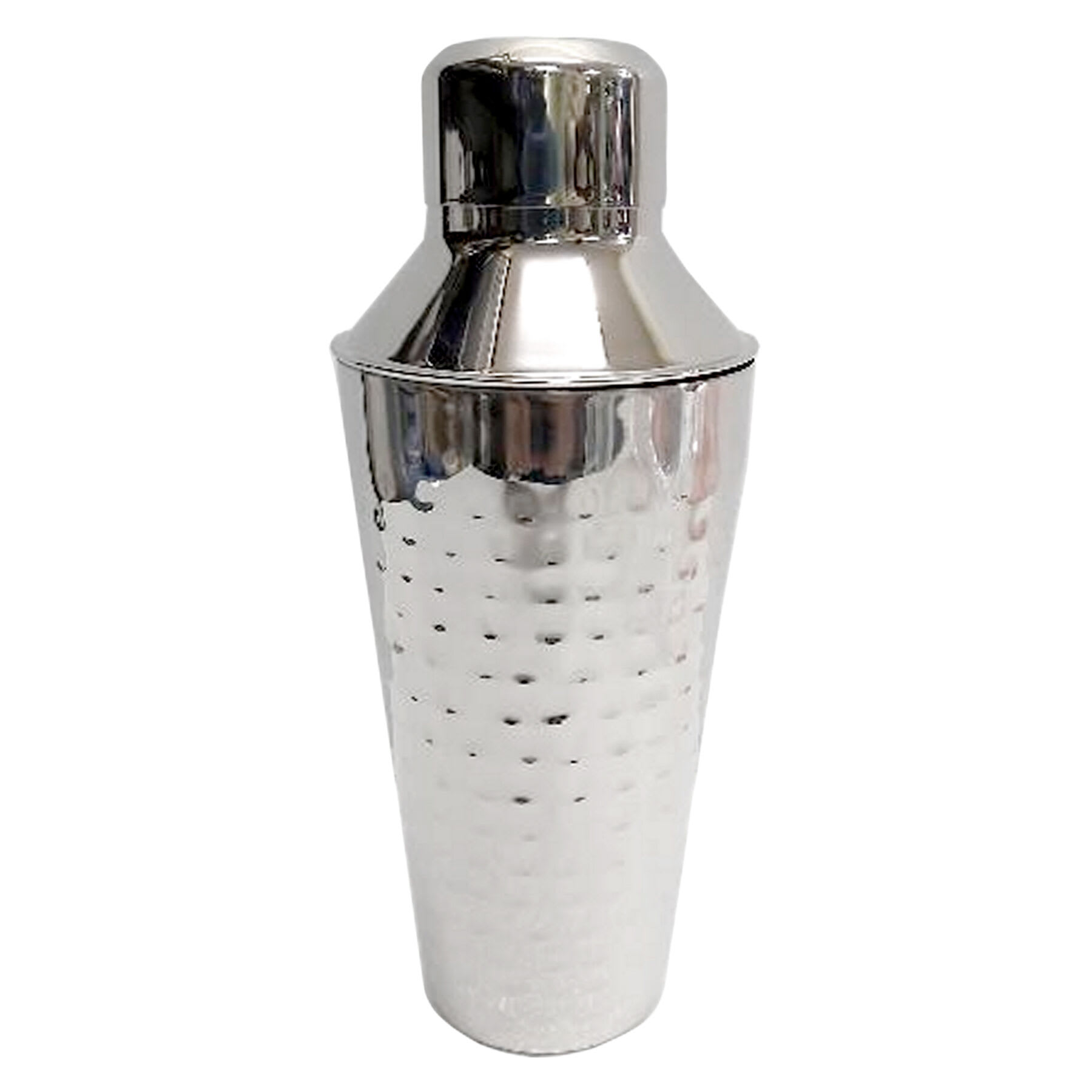 Hammered Silver Metal Cocktail Shaker