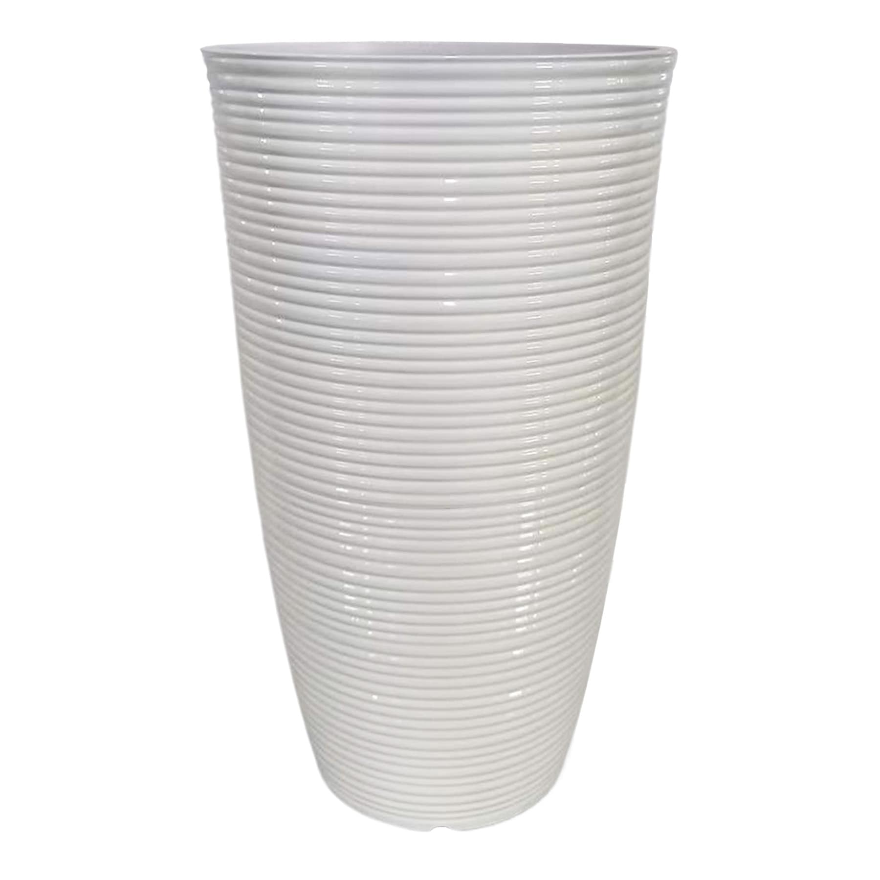 Millie White Tall Outdoor Planter, Medium