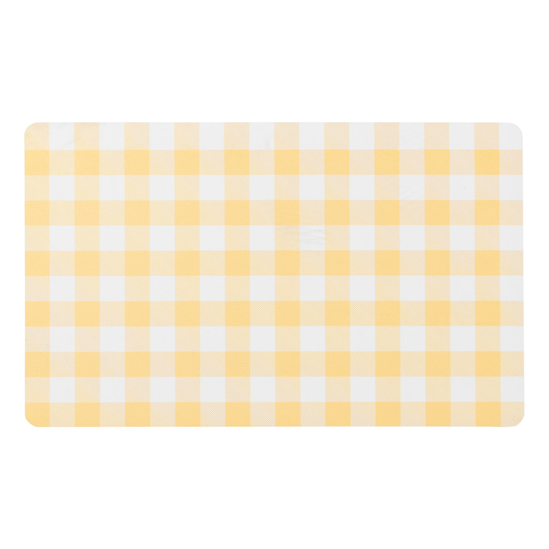 Homespun Easter Royal Yellow Buffalo Plaid Kitchen Mat, 18x30