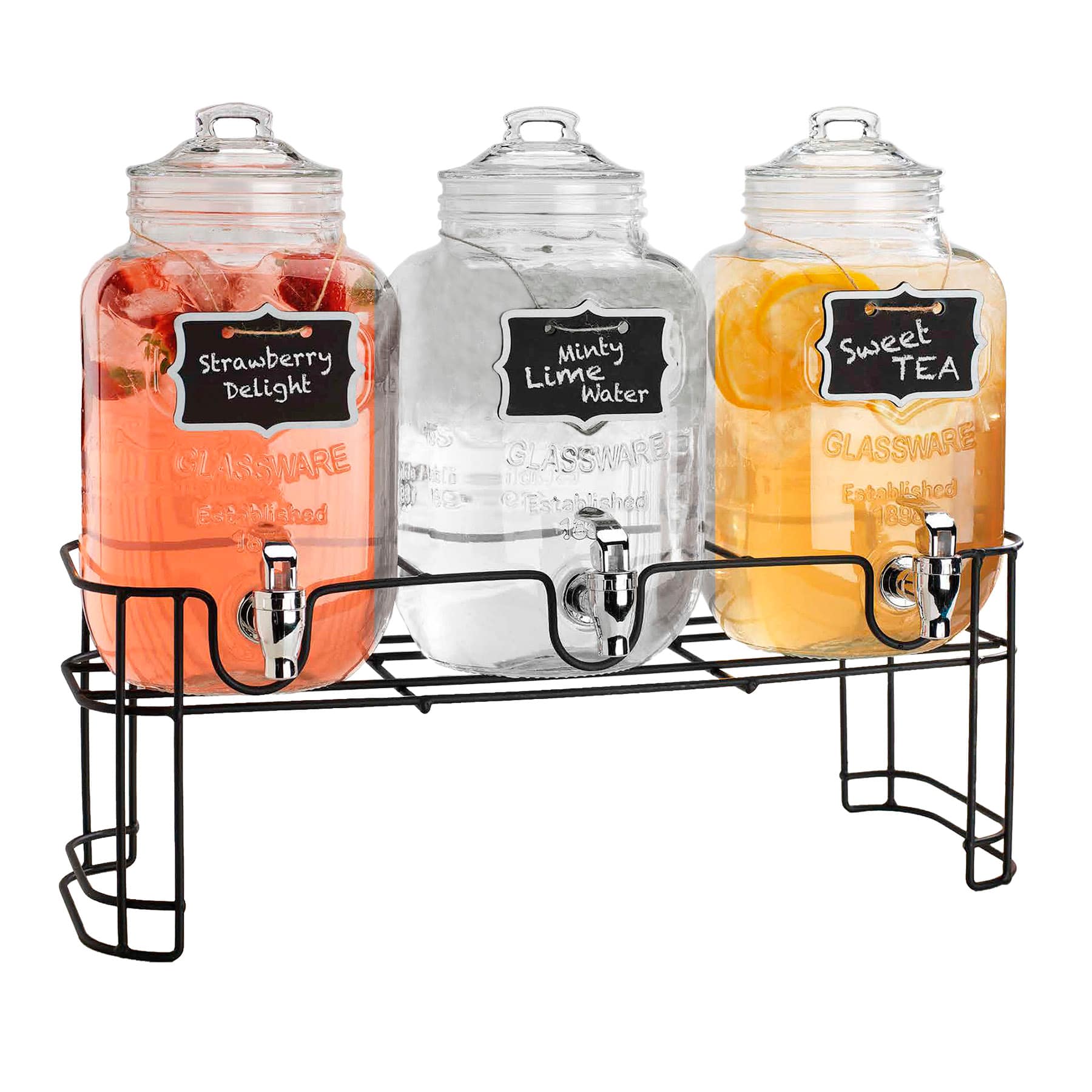 Triple Dispenser with Lid, 3.2gal