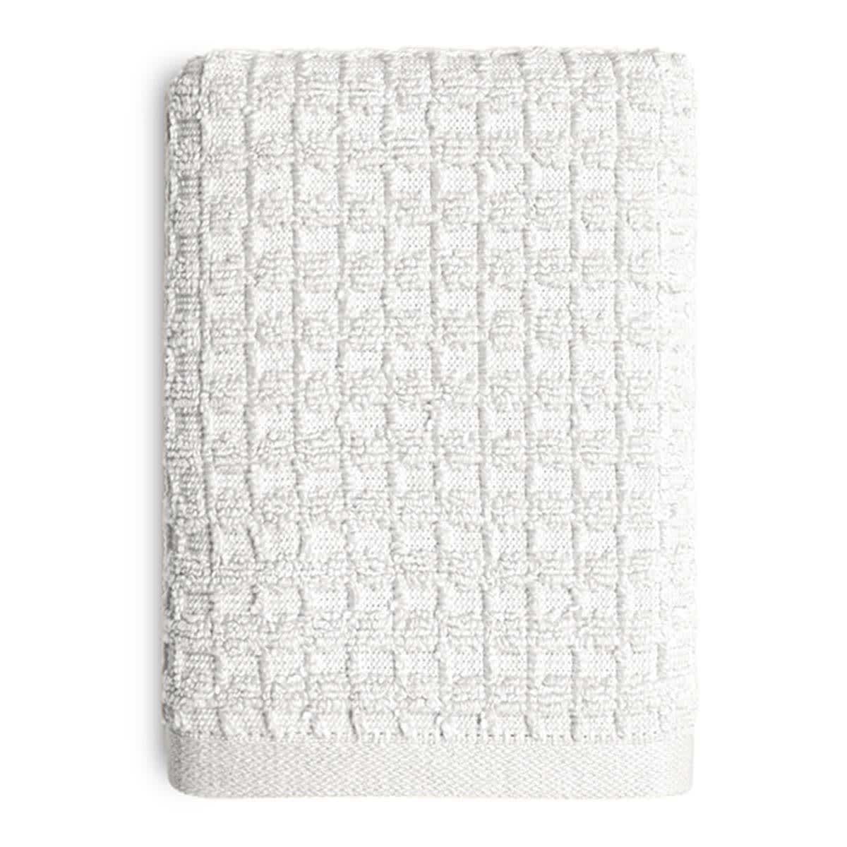 Crosby St. White Terry Waffle Cotton Hand Towel, 16x28