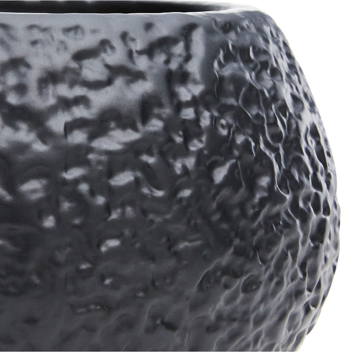 Crosby St. Indoor Black Textured Bowl Pot, 7"