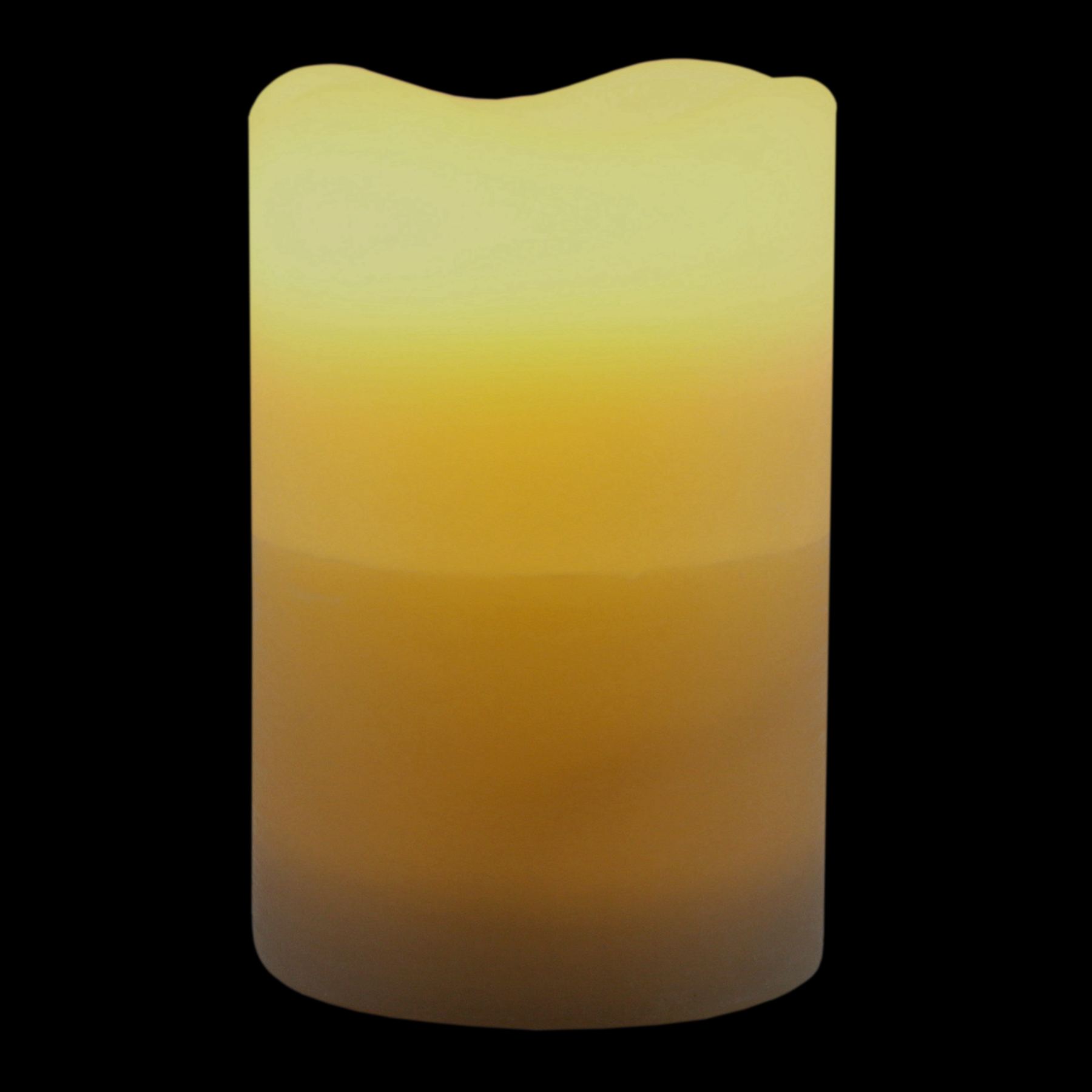 Honeybloom Grey Ombre Wax LED Pillar Candle with 6 Hour Timer, 4x6