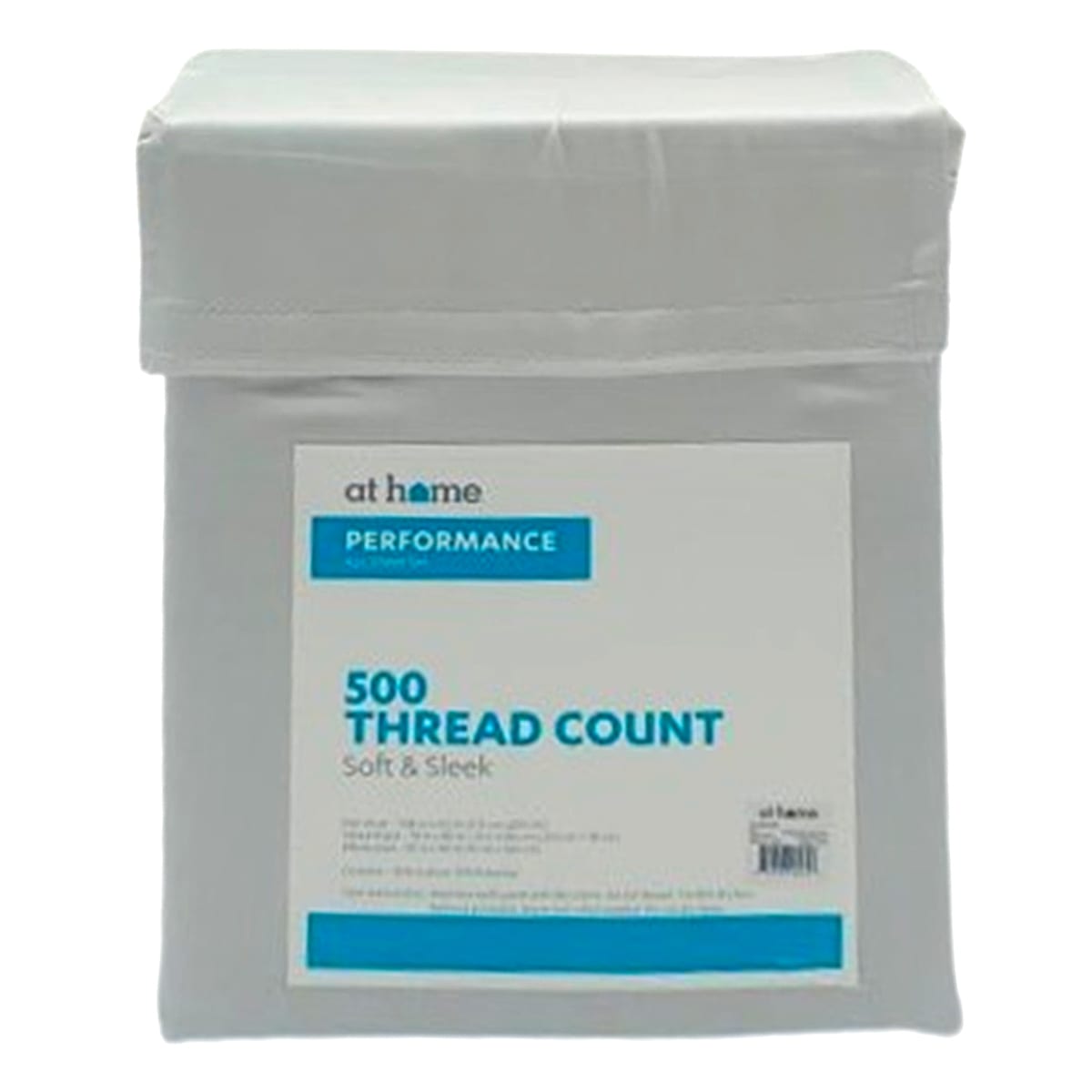 4-Piece Light Grey 500 Thread Count Cotton Blend Sheet Set, King
