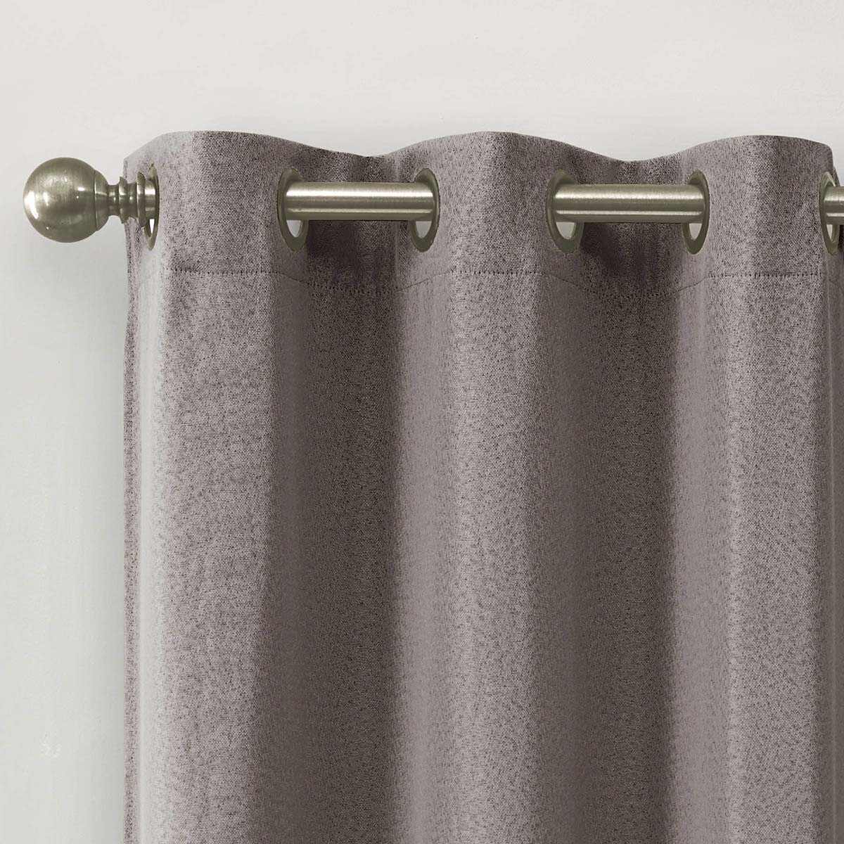2-Pack Denver Grey Blackout Grommet Curtain Panels, 84"