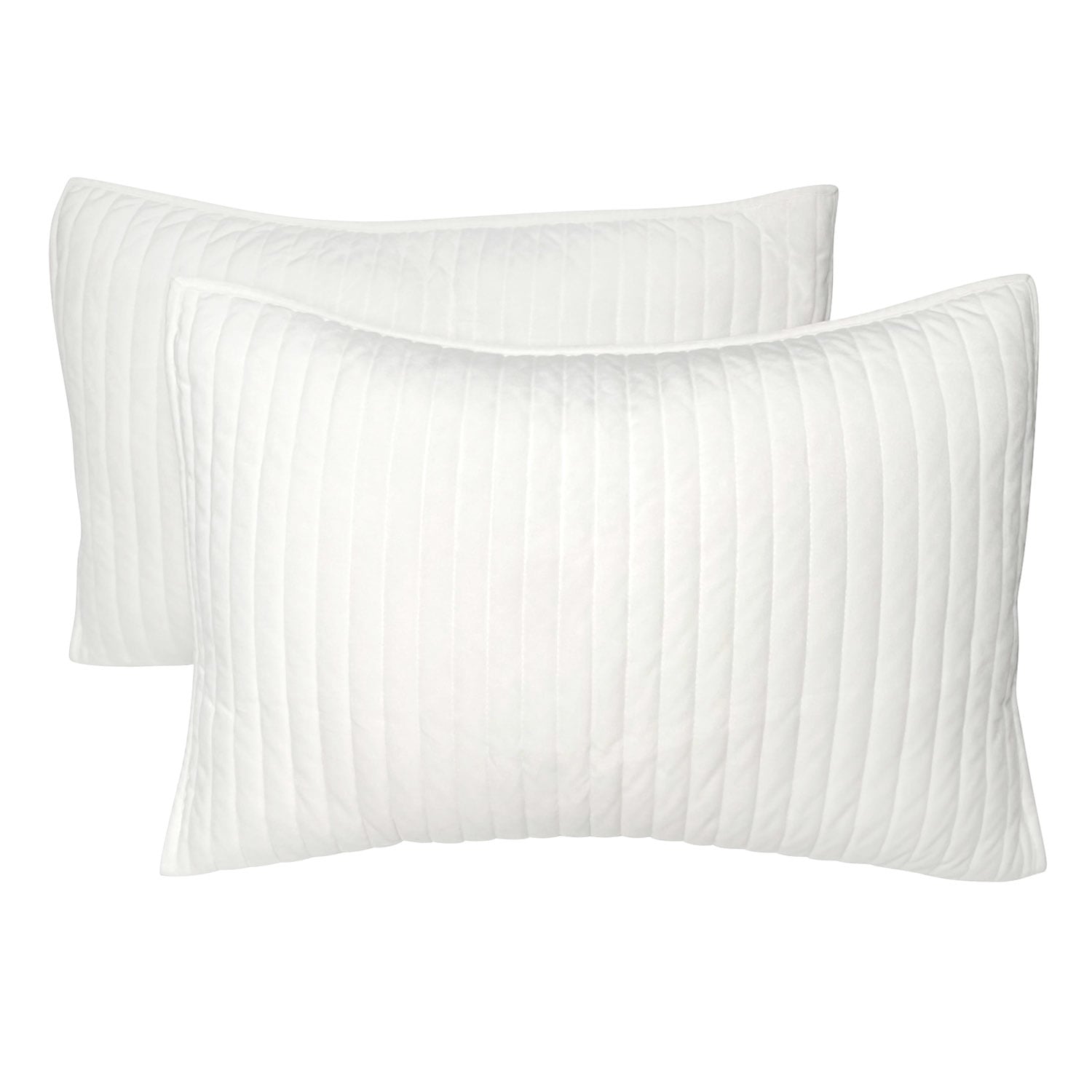 Honeybloom 3-Piece Ivory Velvet Quilt Set, Full/Queen