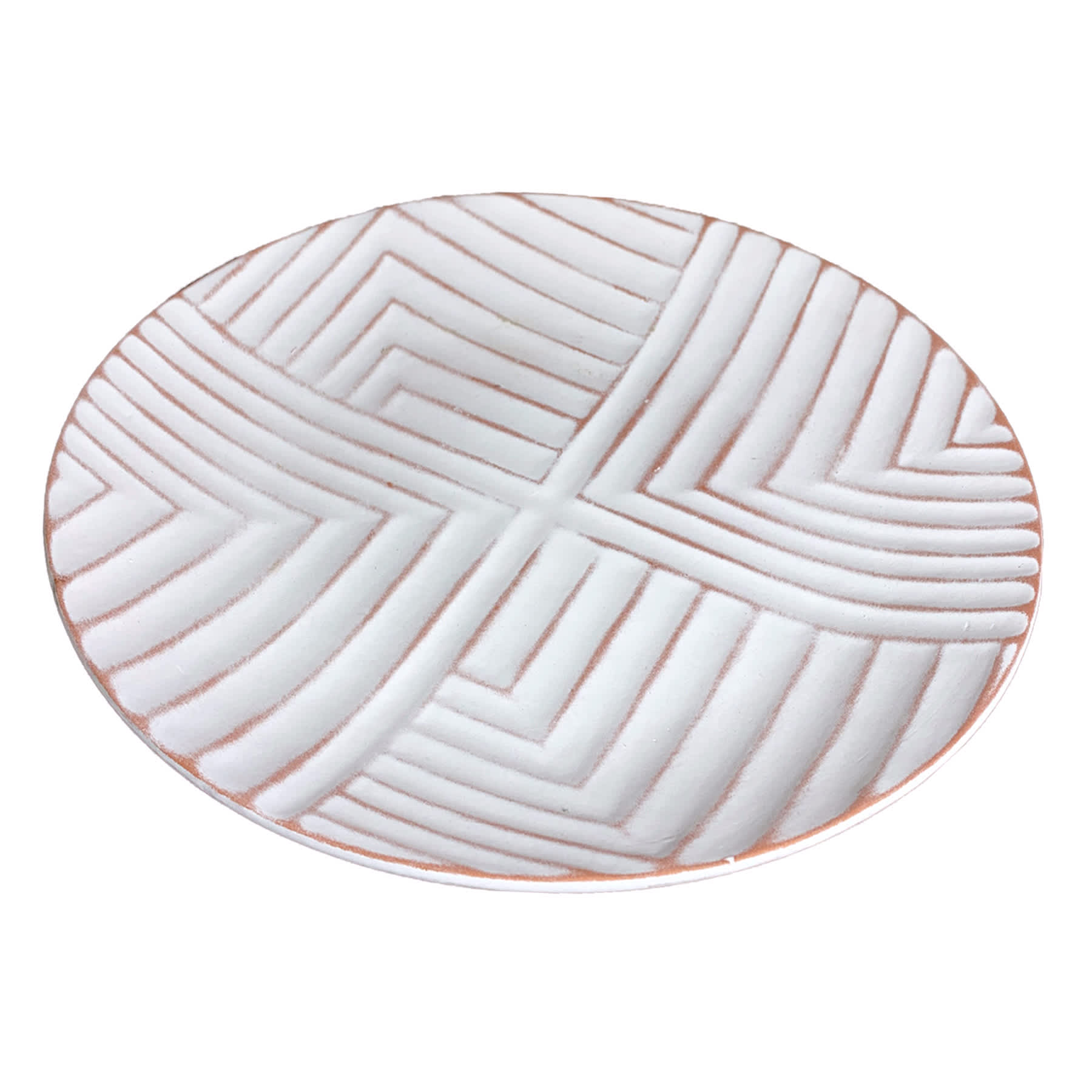 Tracey Boyd White Tribal Ceramic Bowl, 12x2