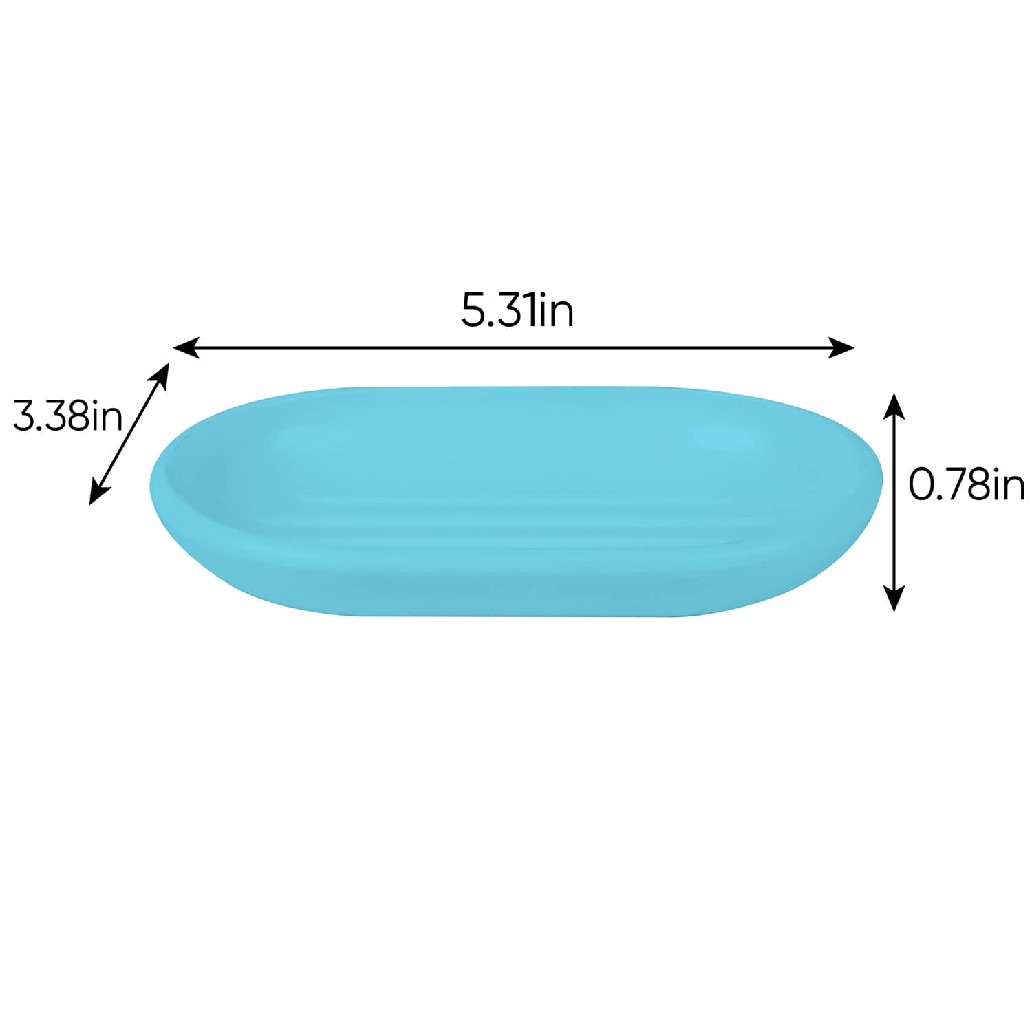 Tiny Dreamers Light Blue Plastic Soap Dish, 5.3"