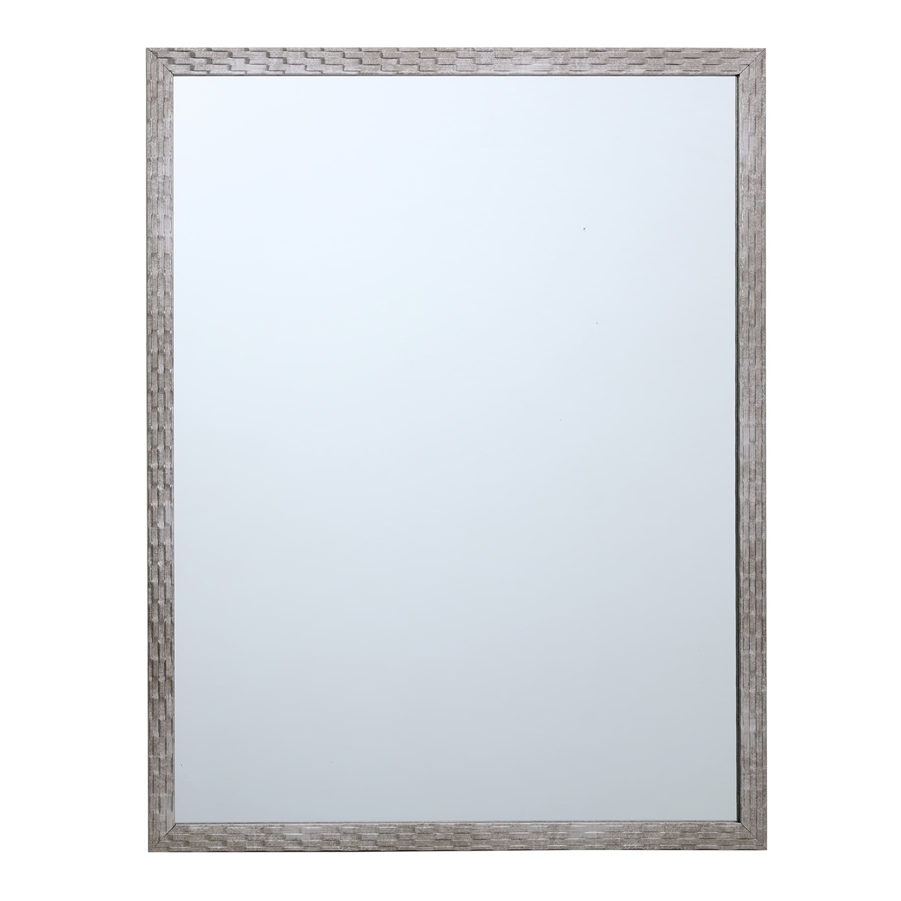 Metallic Woven Textured Framed Rectangle Wall Mirror, 22x28
