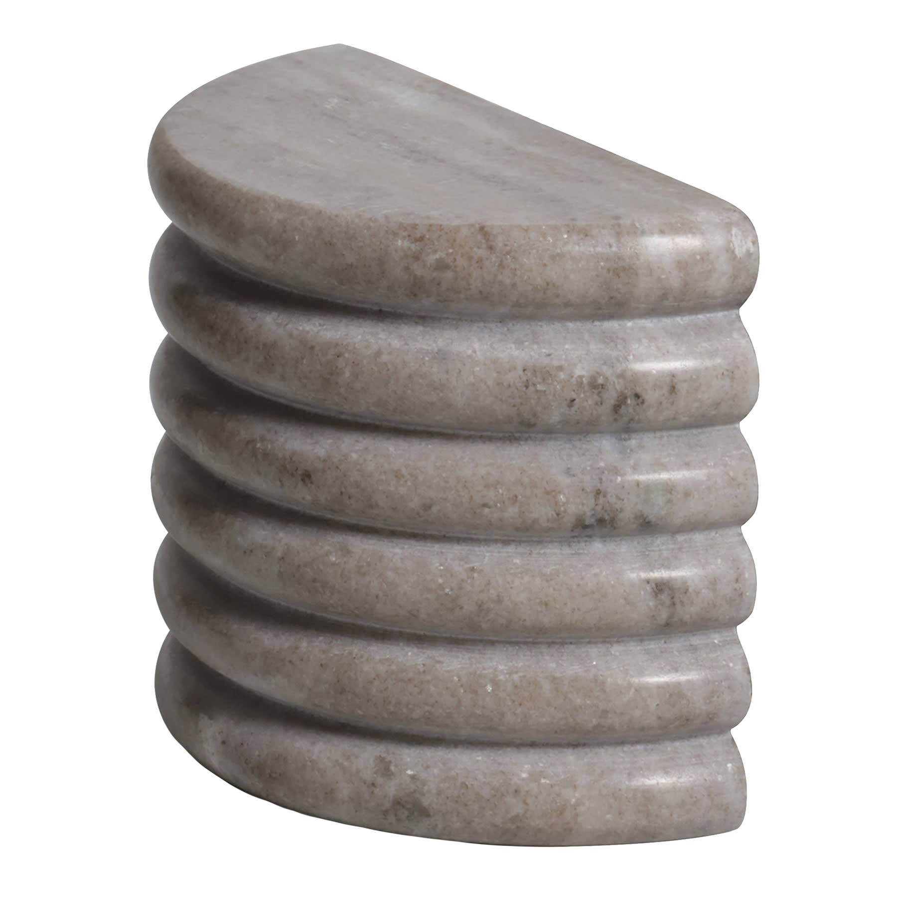 Natural Ribbed Marble Bookend, 6x5