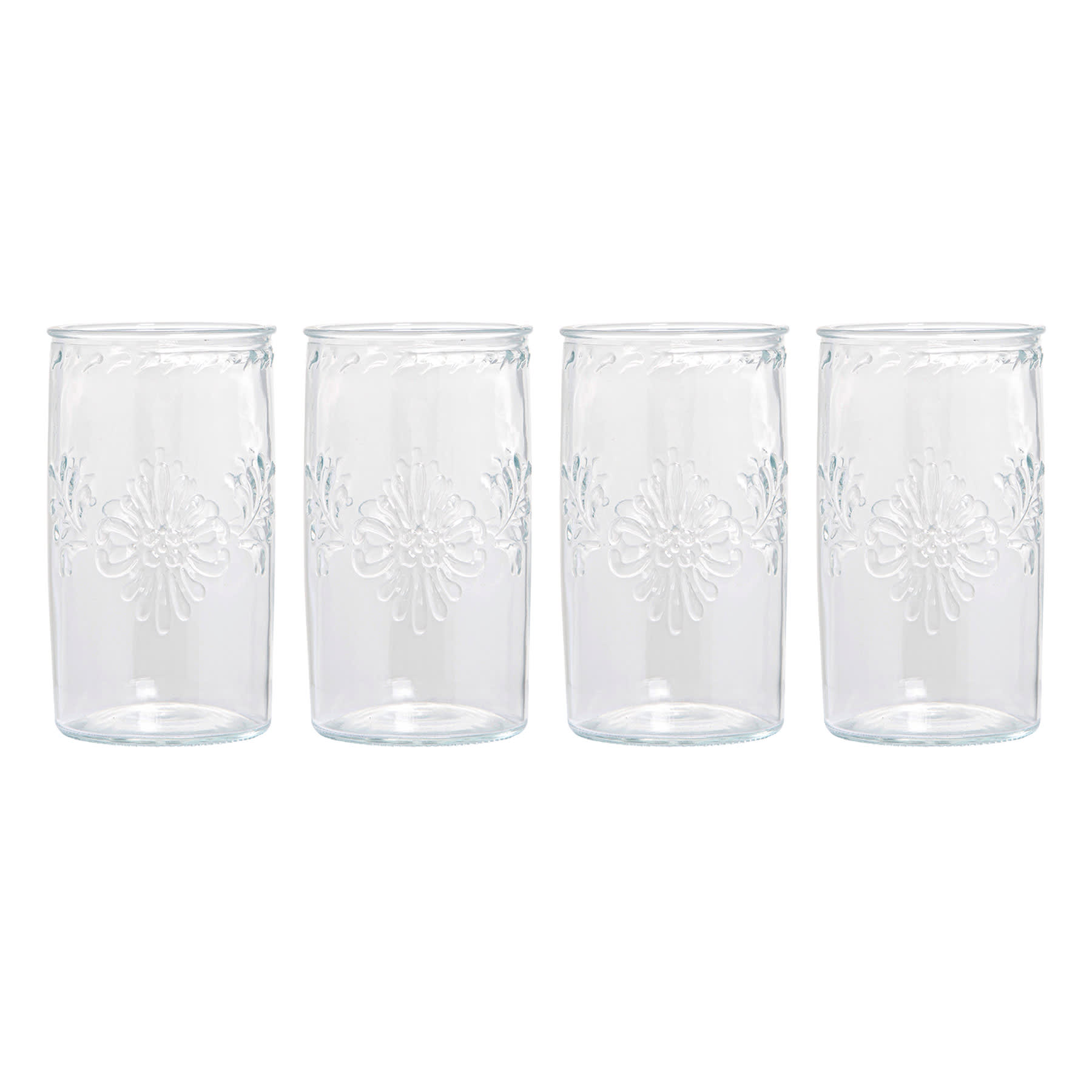 Set of 4 Global Market Flower Highball