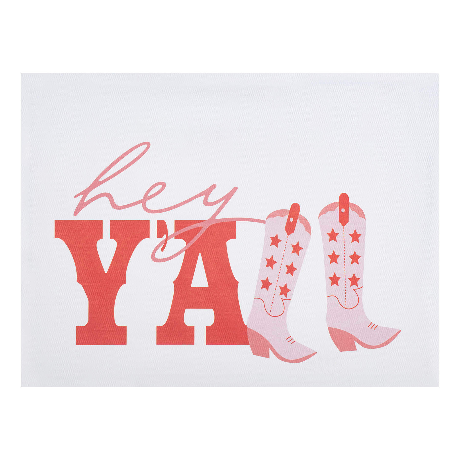 Hey Y'all Boots Canvas Print Wall Decor, 16x12