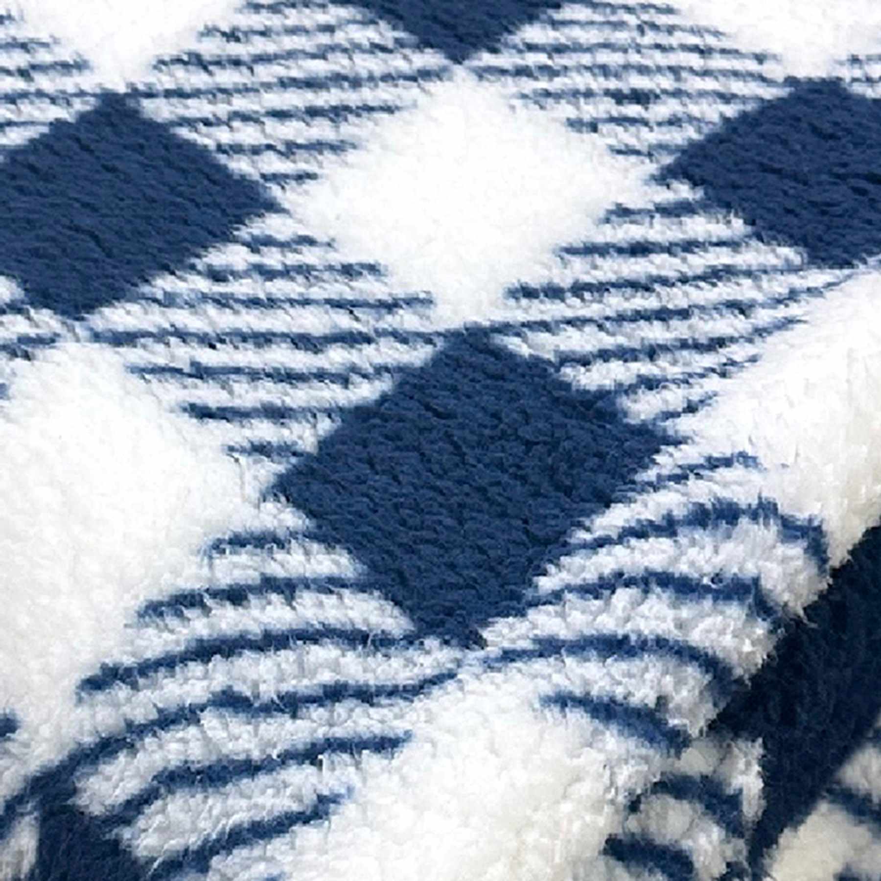Blue Buffalo Plaid Sherpa Throw Blanket, 50x60
