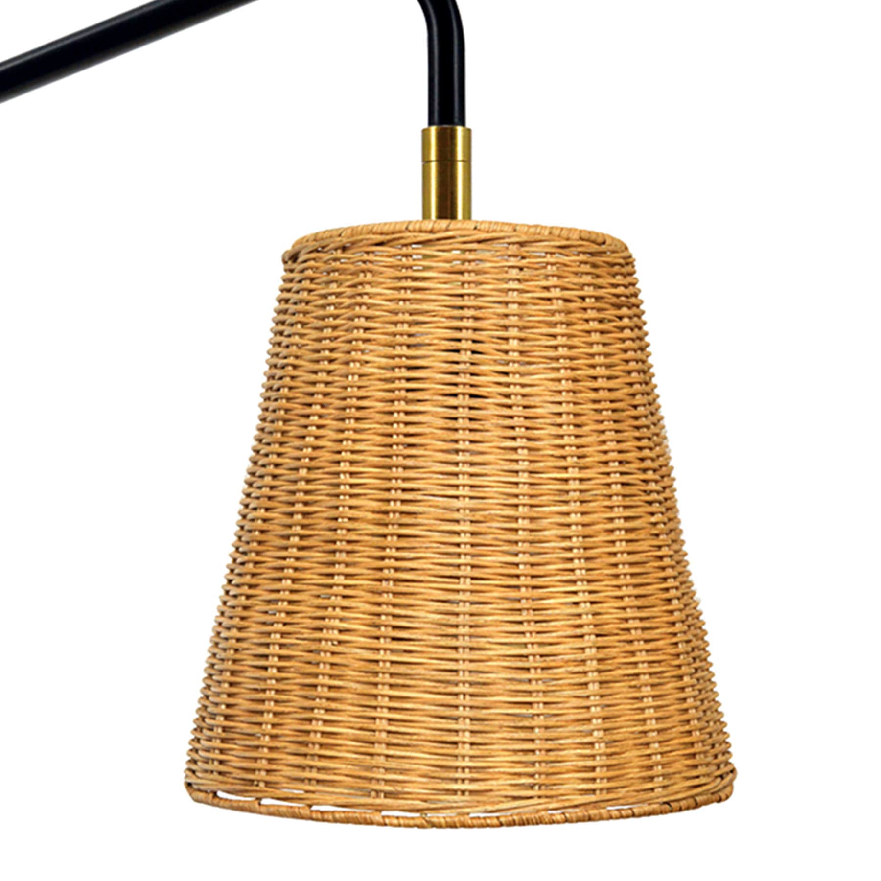 Beige Rattan Desk Lamp 22In