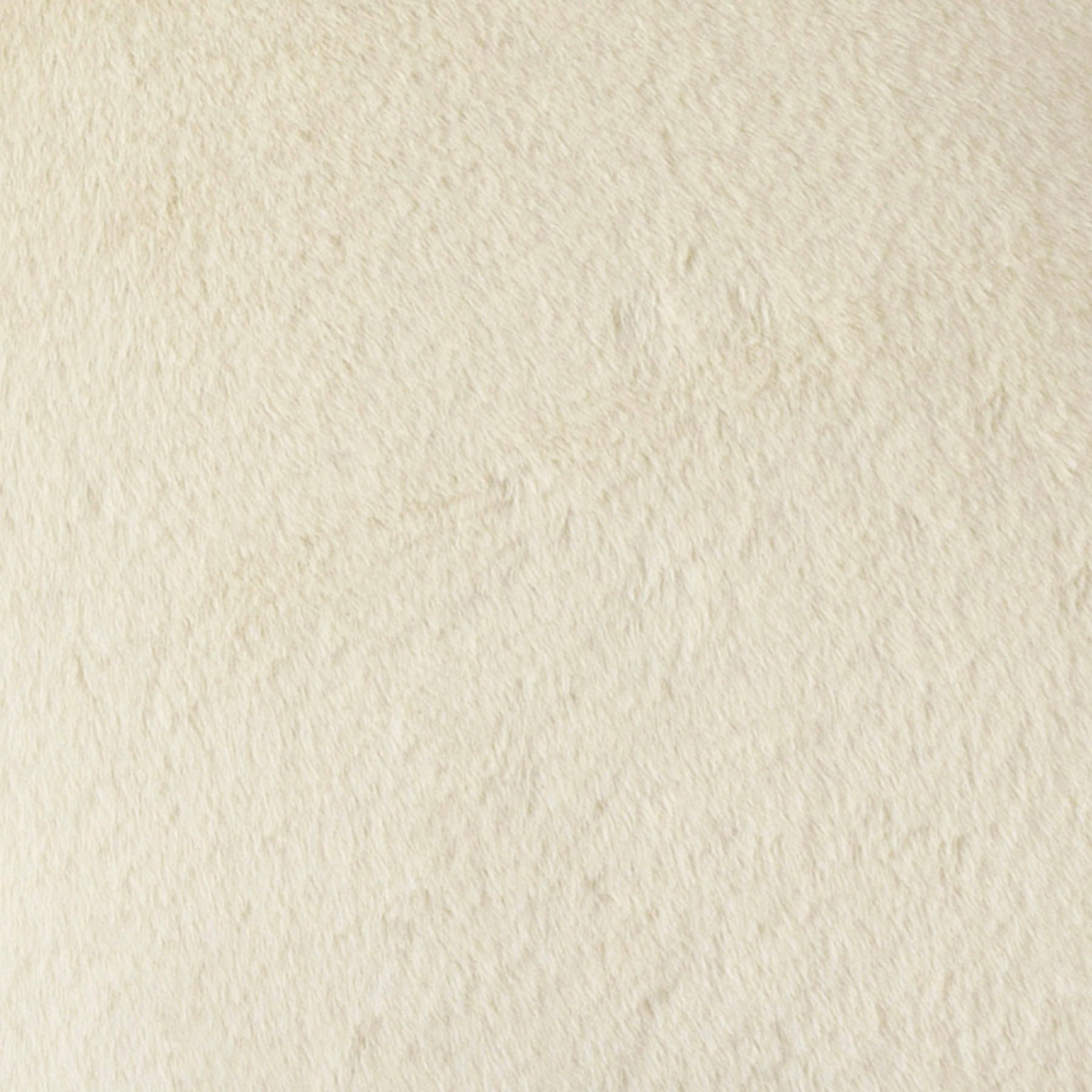Bristol Cream Faux Fur Throw Pillow, 14x20