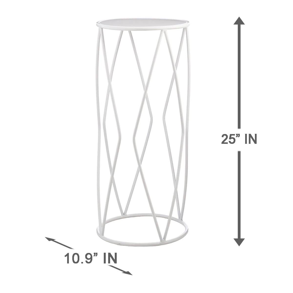 Providence White Metal Plant Stand, Large