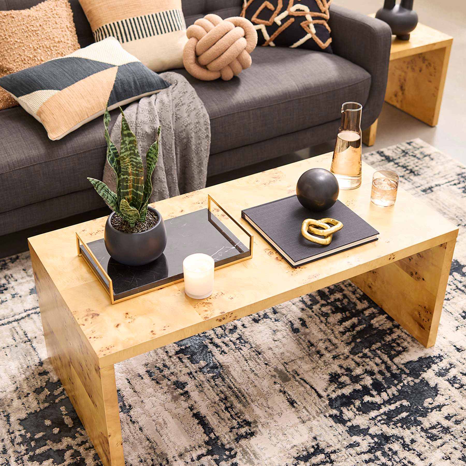Crosby St. Ember Wooden Coffee Table, Natural