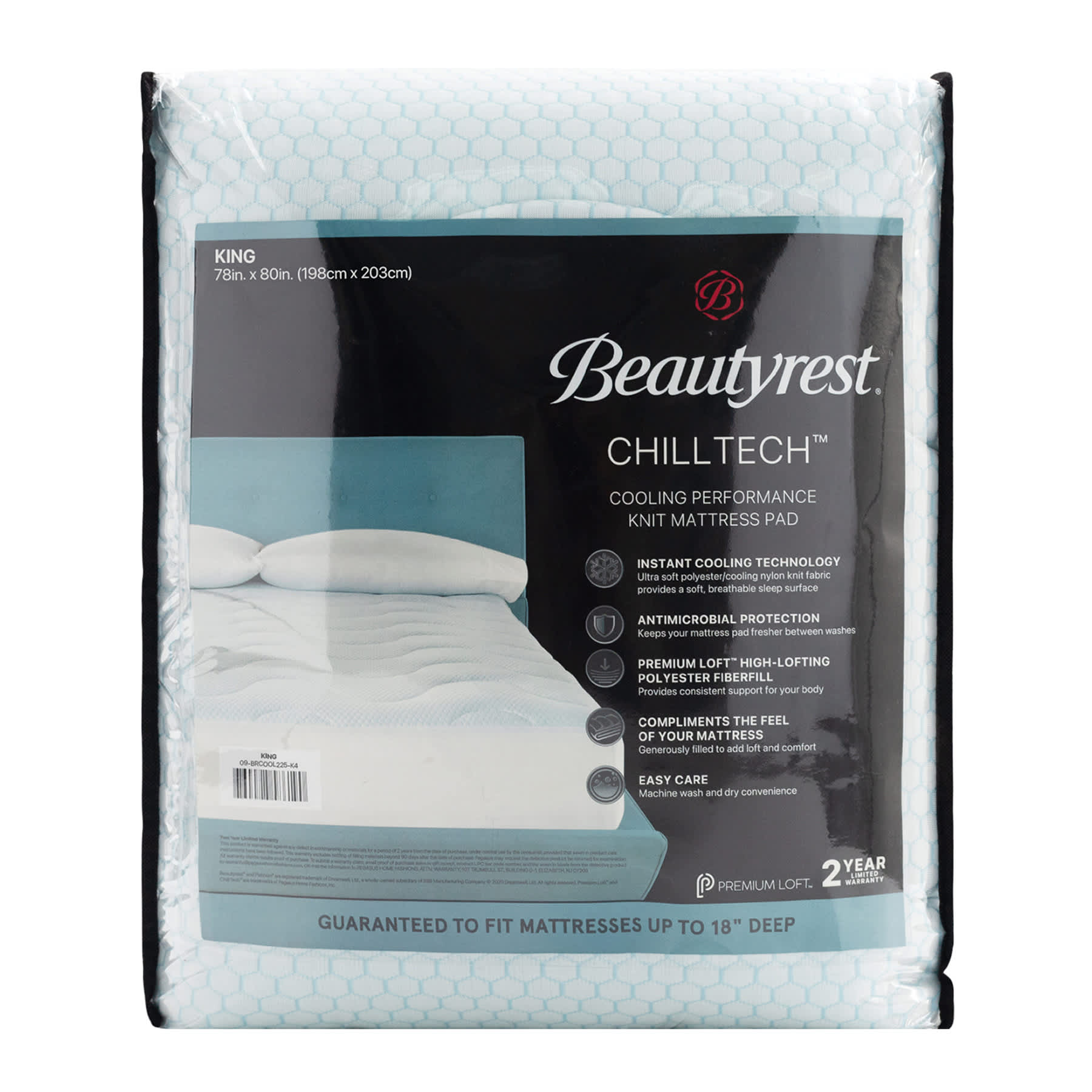 Beauty Rest Cooling Knit Mattress Pad, King