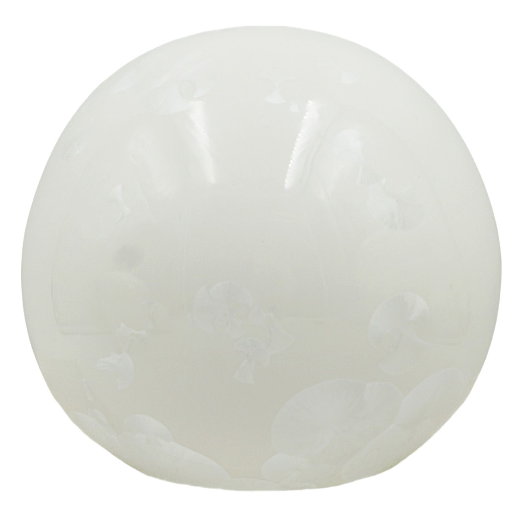 White Irridescent Pattern Decorative Ball, 6"