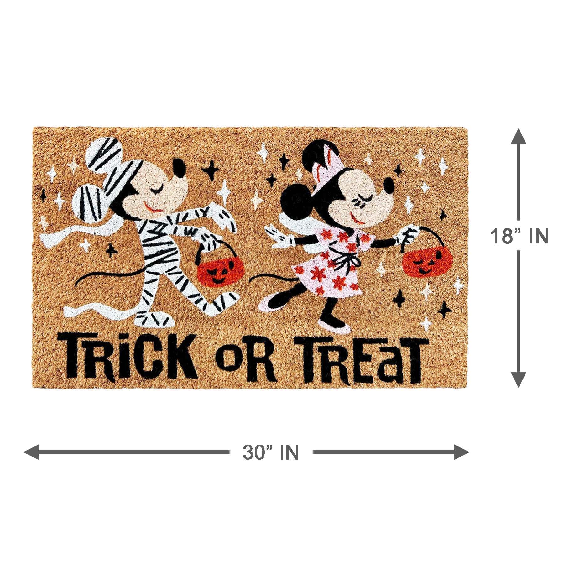 Mickey & Minnie Trick or Treat Coir Mat, 18x30