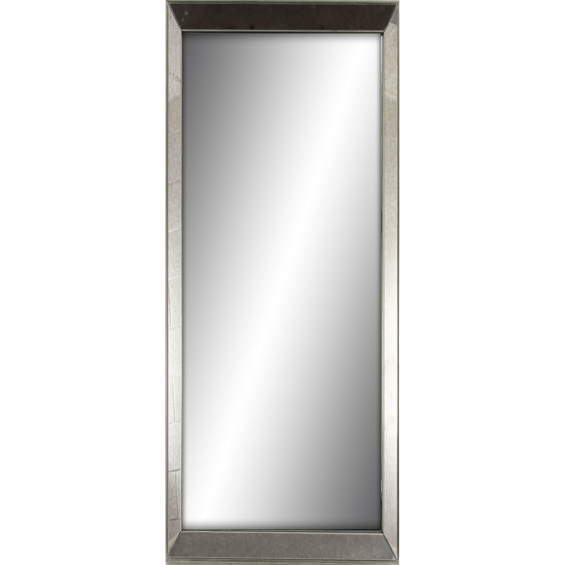Grey Metal Gallery Leaner Mirror, 24x58