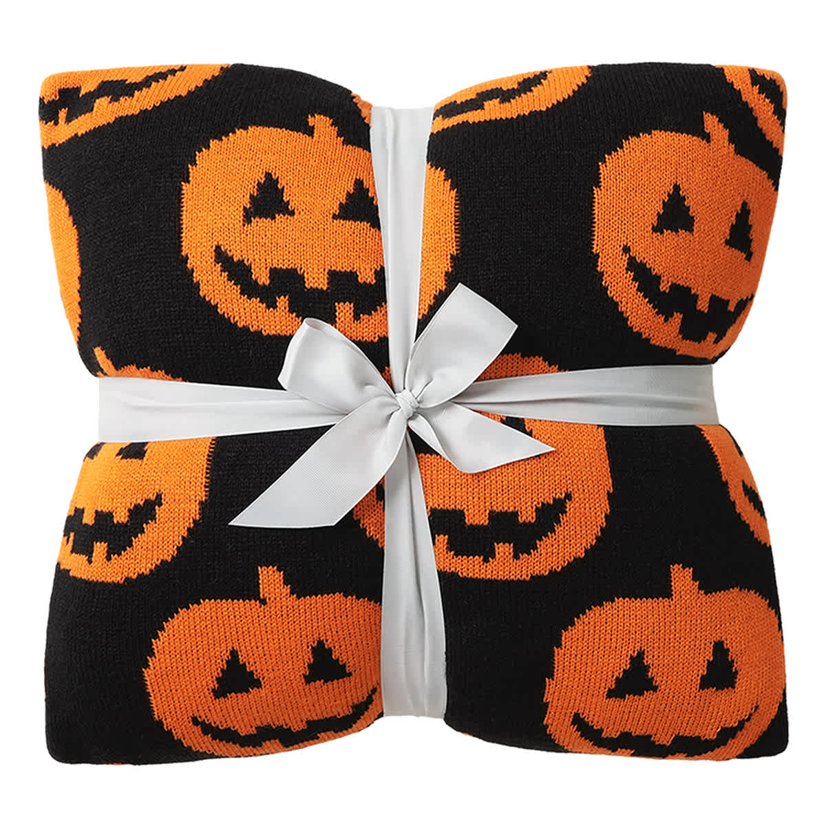 2-Pack Knit Pumpkin Throw Pillows, 18"