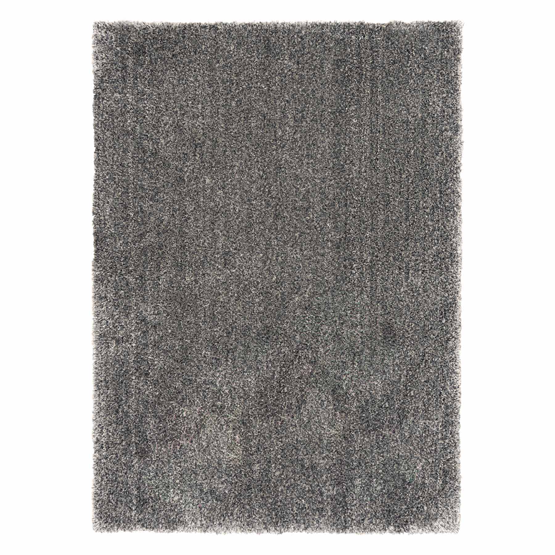 (D628) Silky Shag Grey Area Rug, 8x10