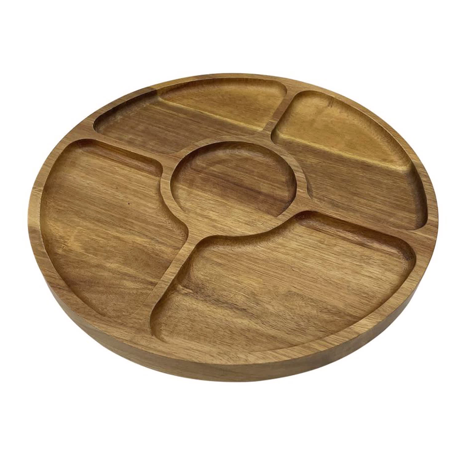 Divided Acacia Wood Serving Board