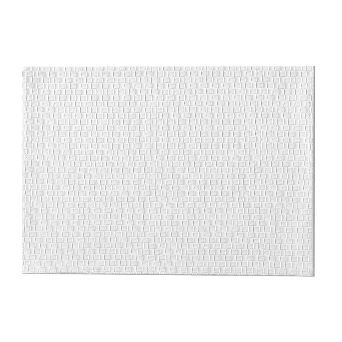 Allegro White Faux Leather Placemat, 13x18